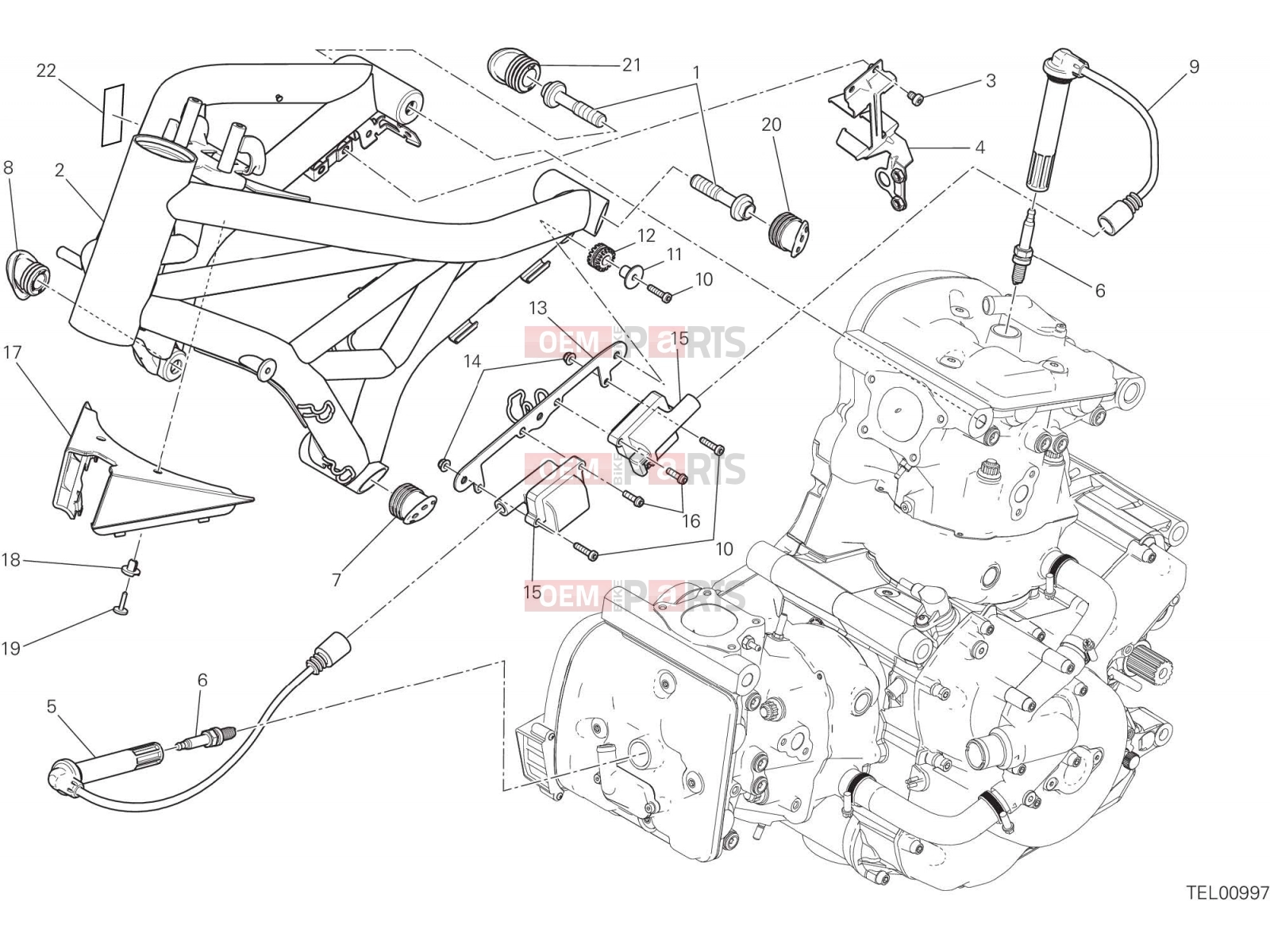 DUCATI 2017 Monster 821 Stripe FRAME [MOD:M821 STR]