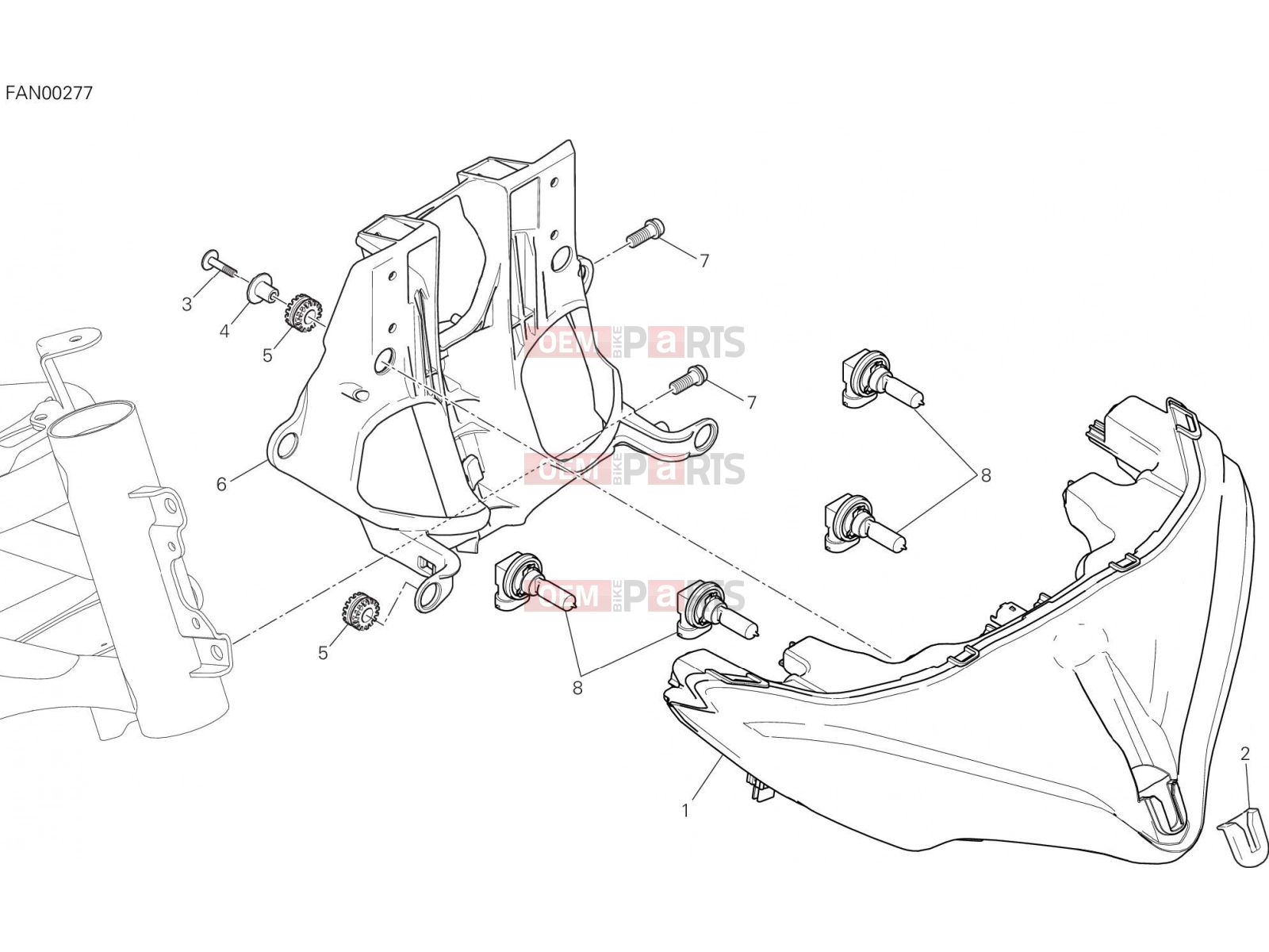 DUCATI 2017 Multistrada 1200 HEADLIGHT [MOD:MS1200]