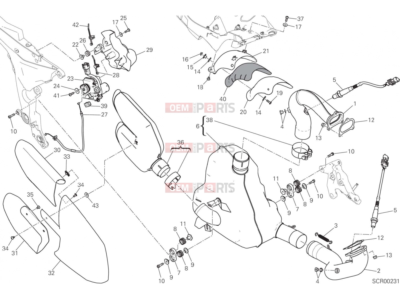 DUCATI 2017 Multistrada 1200 EXHAUST SYSTEM [MOD:MS1200]