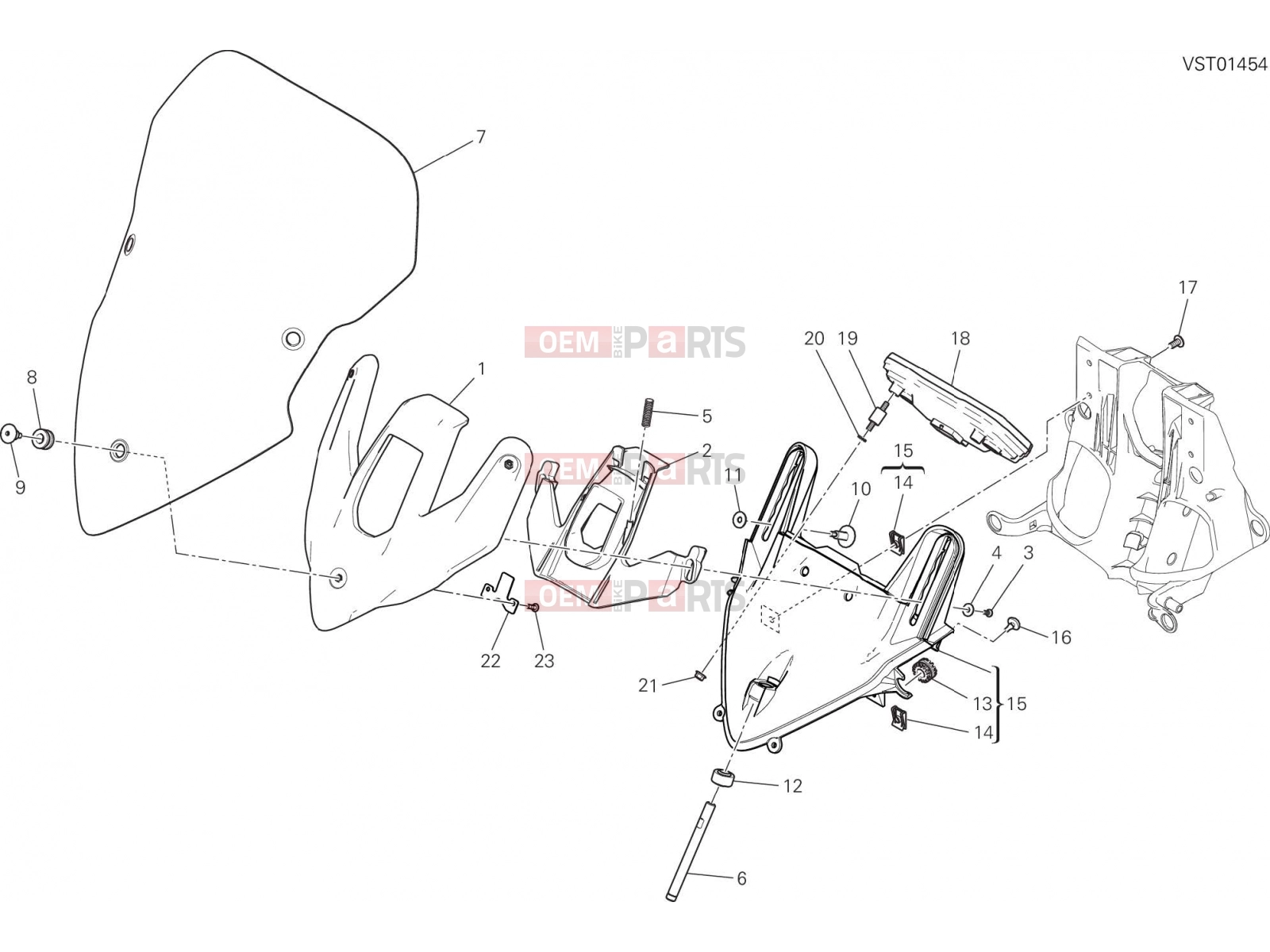 DUCATI 2017 Multistrada 1200 WINDSHIELD [MOD:MS1200]