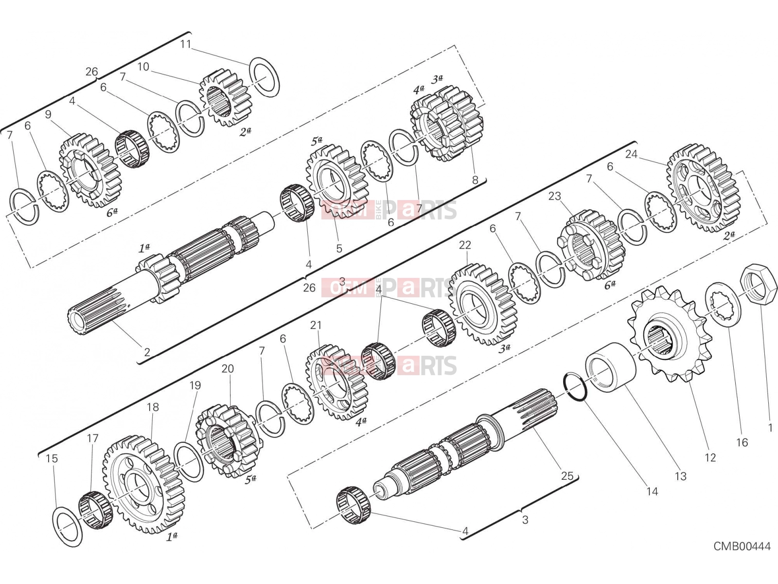 DUCATI 2017 Multistrada 1200 Enduro GEAR BOX [MOD:MS1200E]