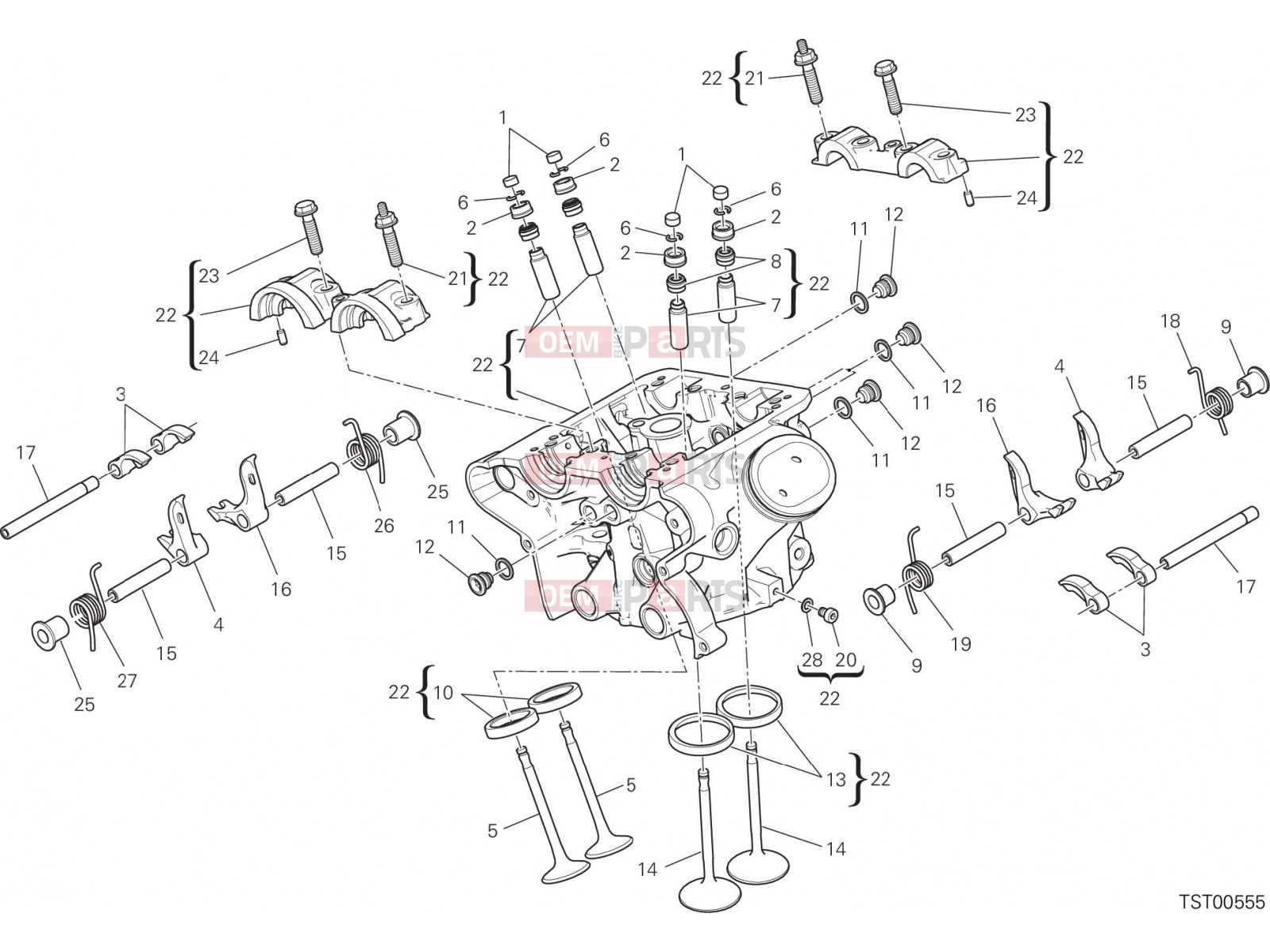 DUCATI 2017 Multistrada 1200 Enduro VERTICAL CYLINDER HEAD [MOD:MS1200E]