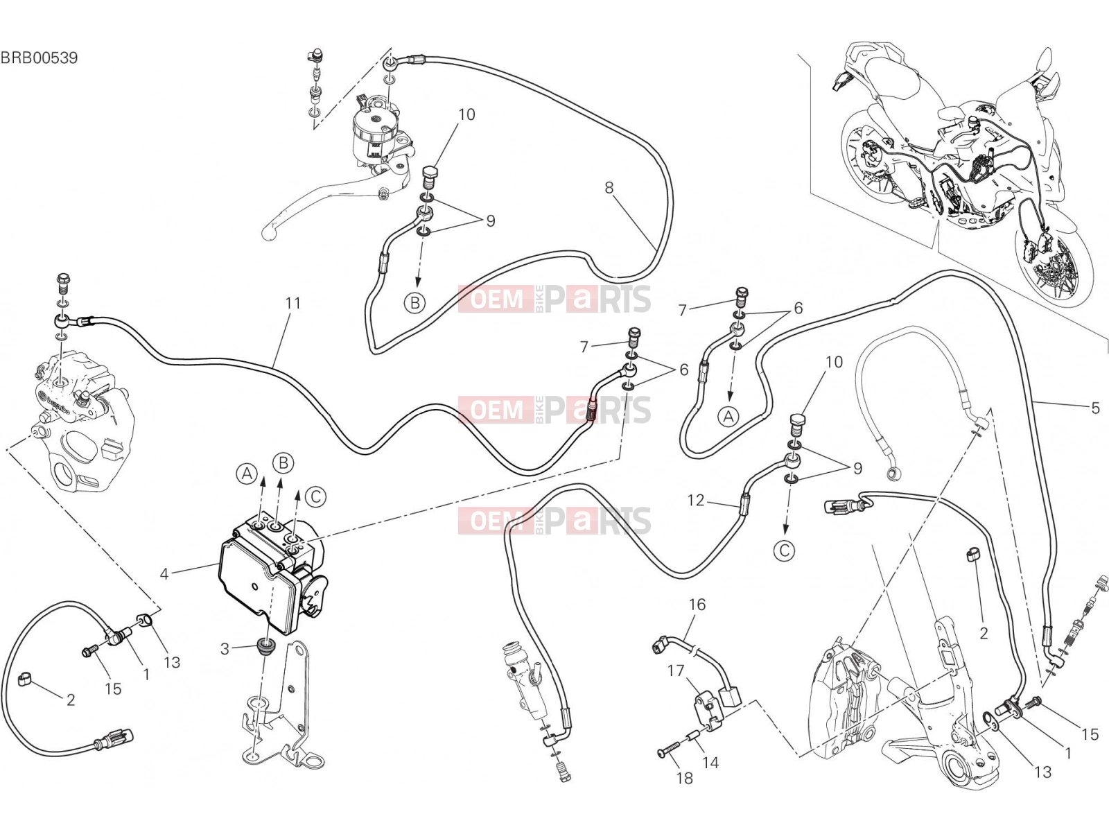 DUCATI 2017 Multistrada 1200 Enduro BRAKING SYSTEM ABS [MOD:MS1200E]