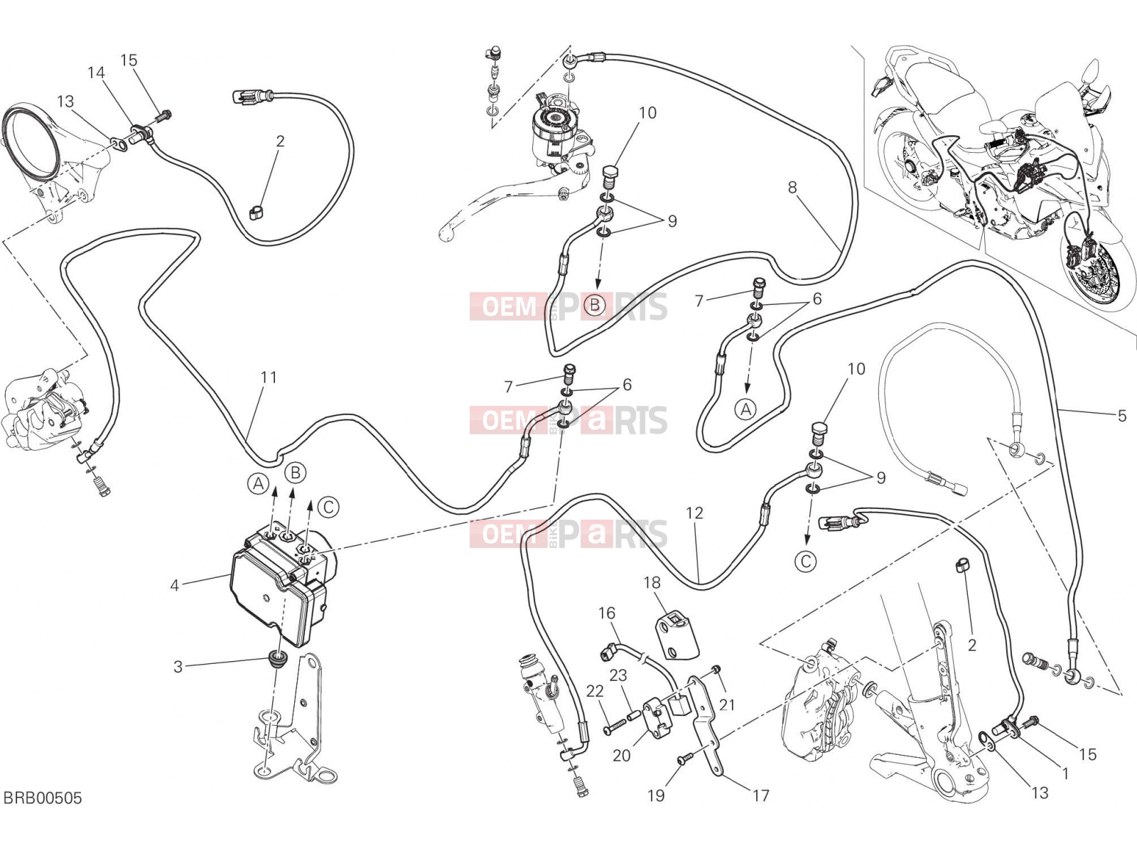 DUCATI 2017 Multistrada 1200 S BRAKING SYSTEM ABS [MOD:MS1200S]