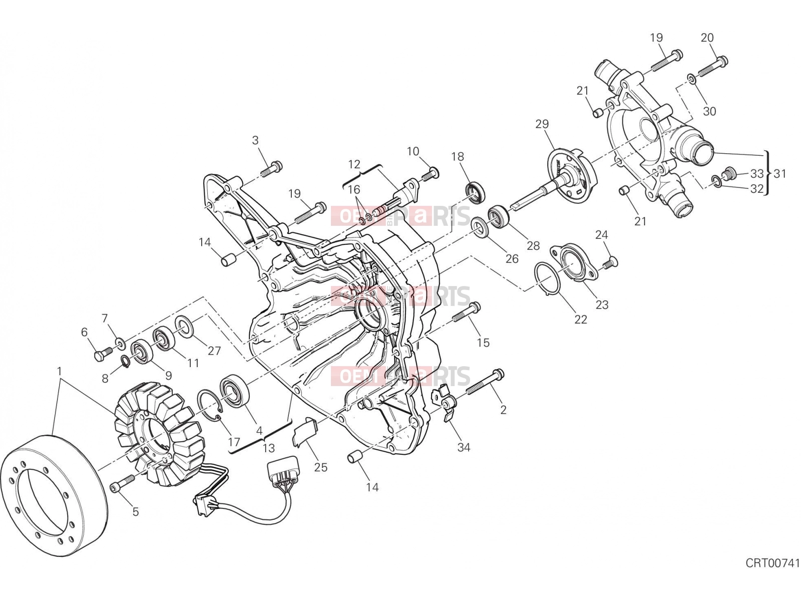 DUCATI 2017 Multistrada 950 GENERATOR COVER [MOD:MS950T]