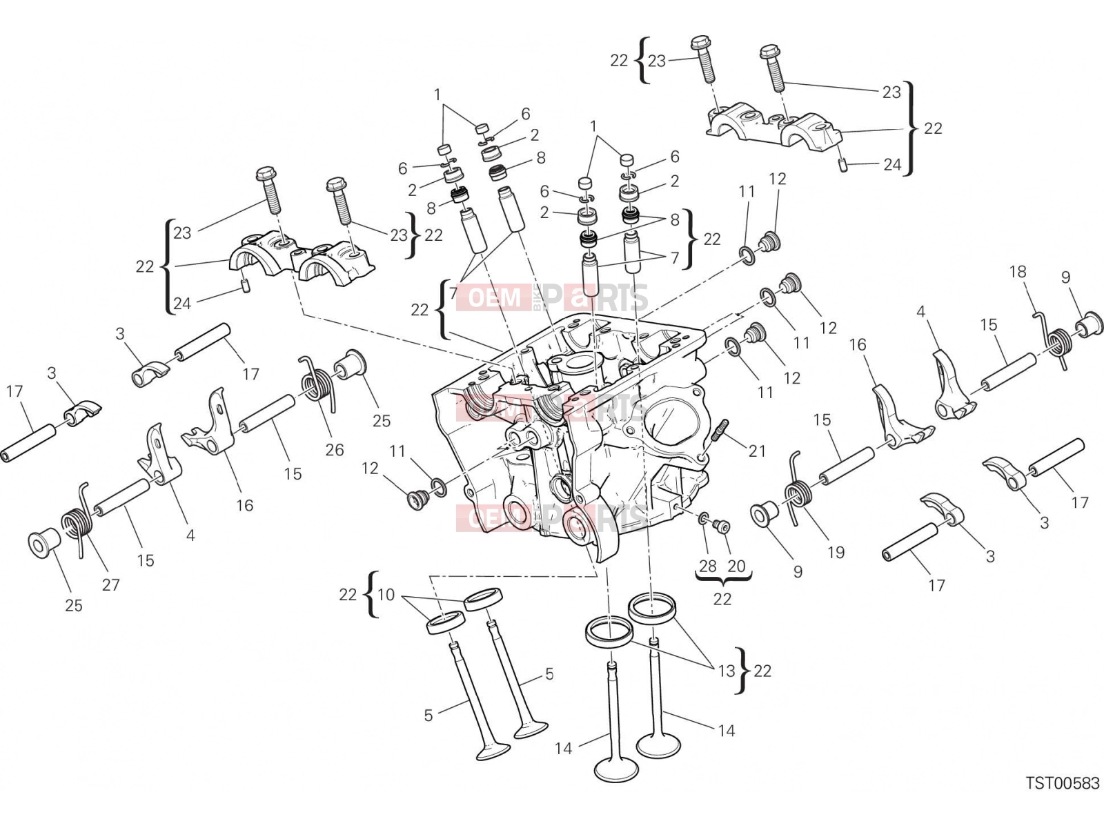 DUCATI 2017 Multistrada 950 VERTICAL CYLINDER HEAD [MOD:MS950T]