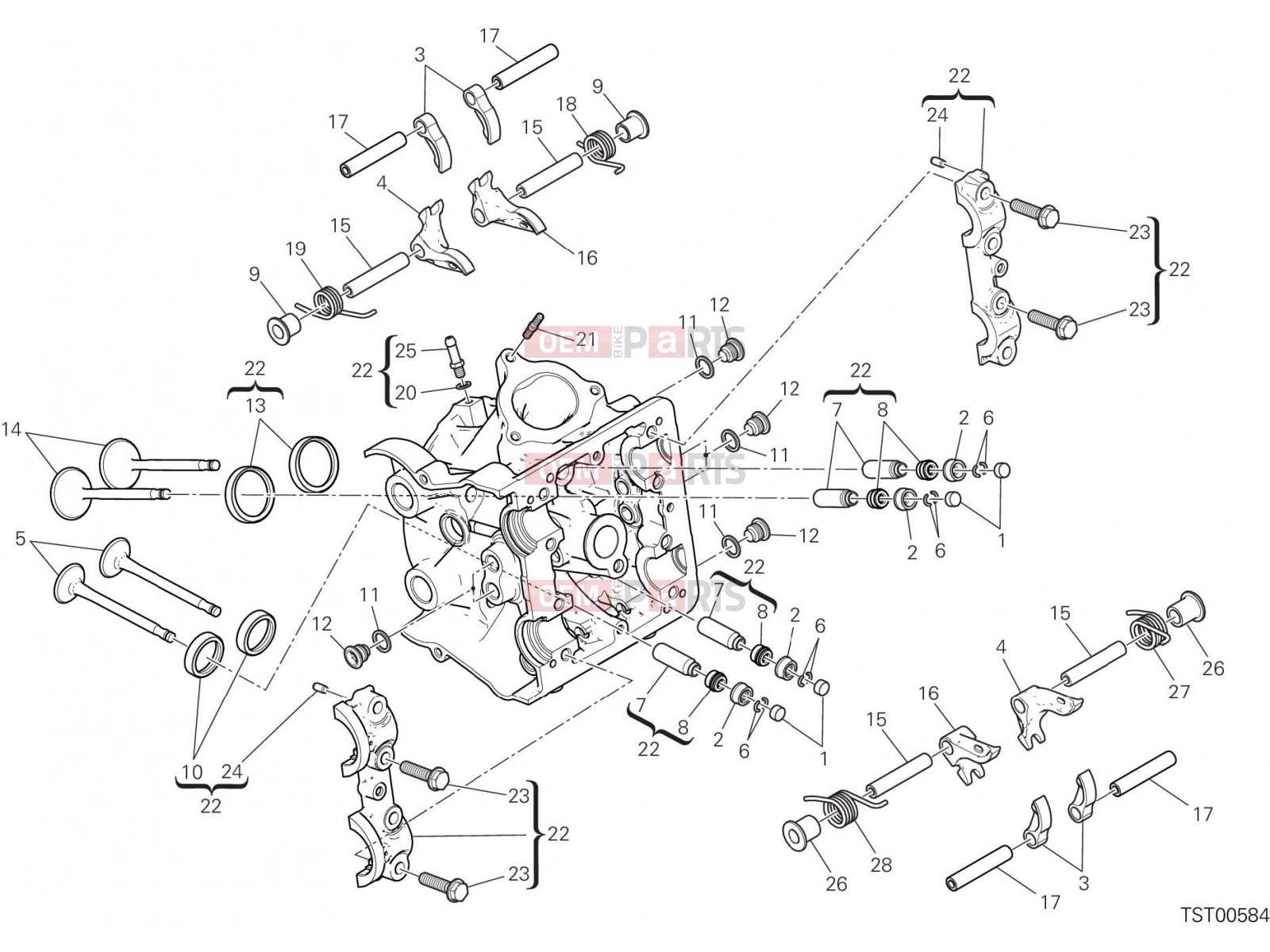 DUCATI 2017 Multistrada 950 HORIZONTAL CYLINDER HEAD [MOD:MS950T]