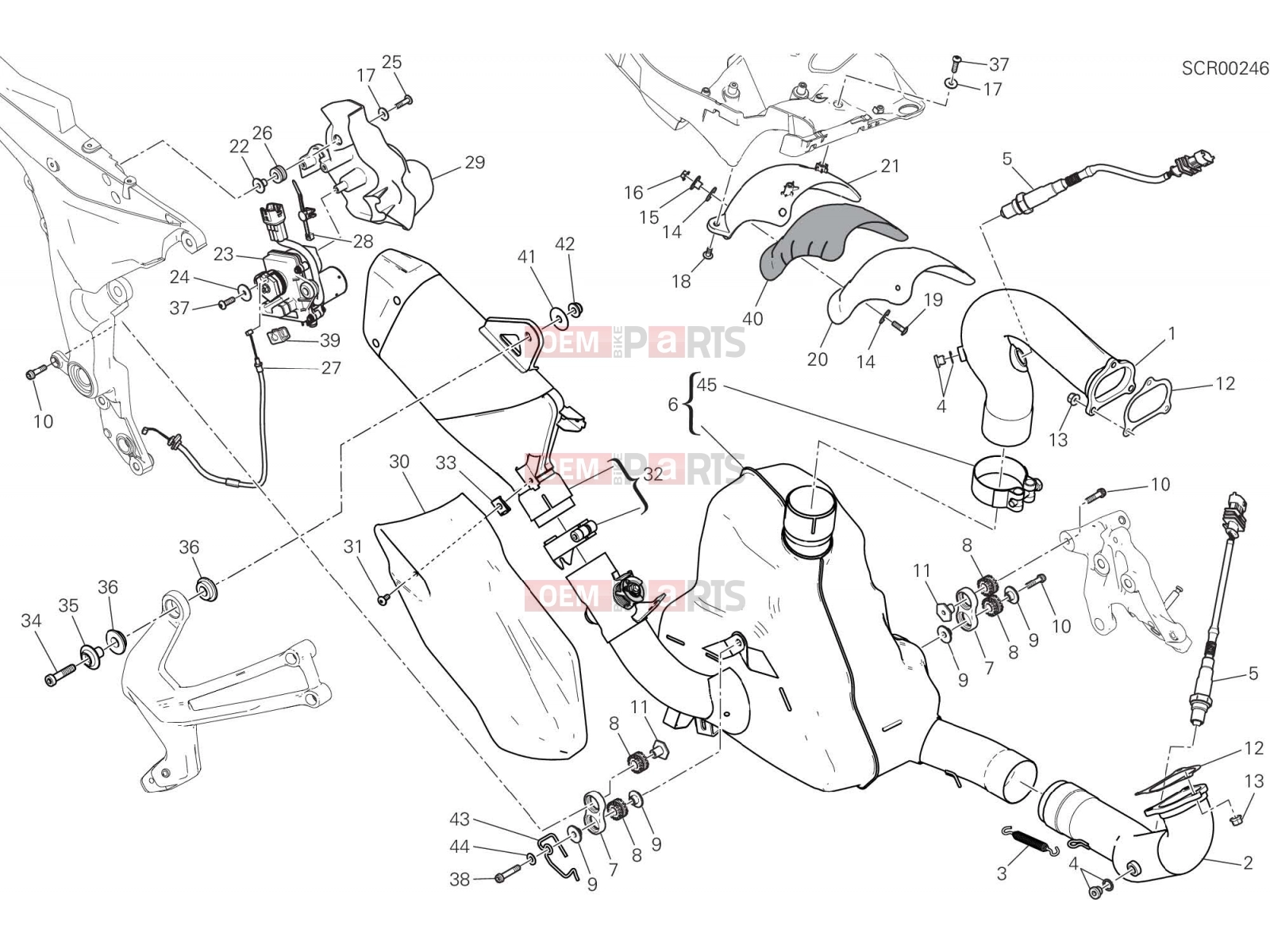 DUCATI 2017 Multistrada 950 EXHAUST SYSTEM [MOD:MS950T]