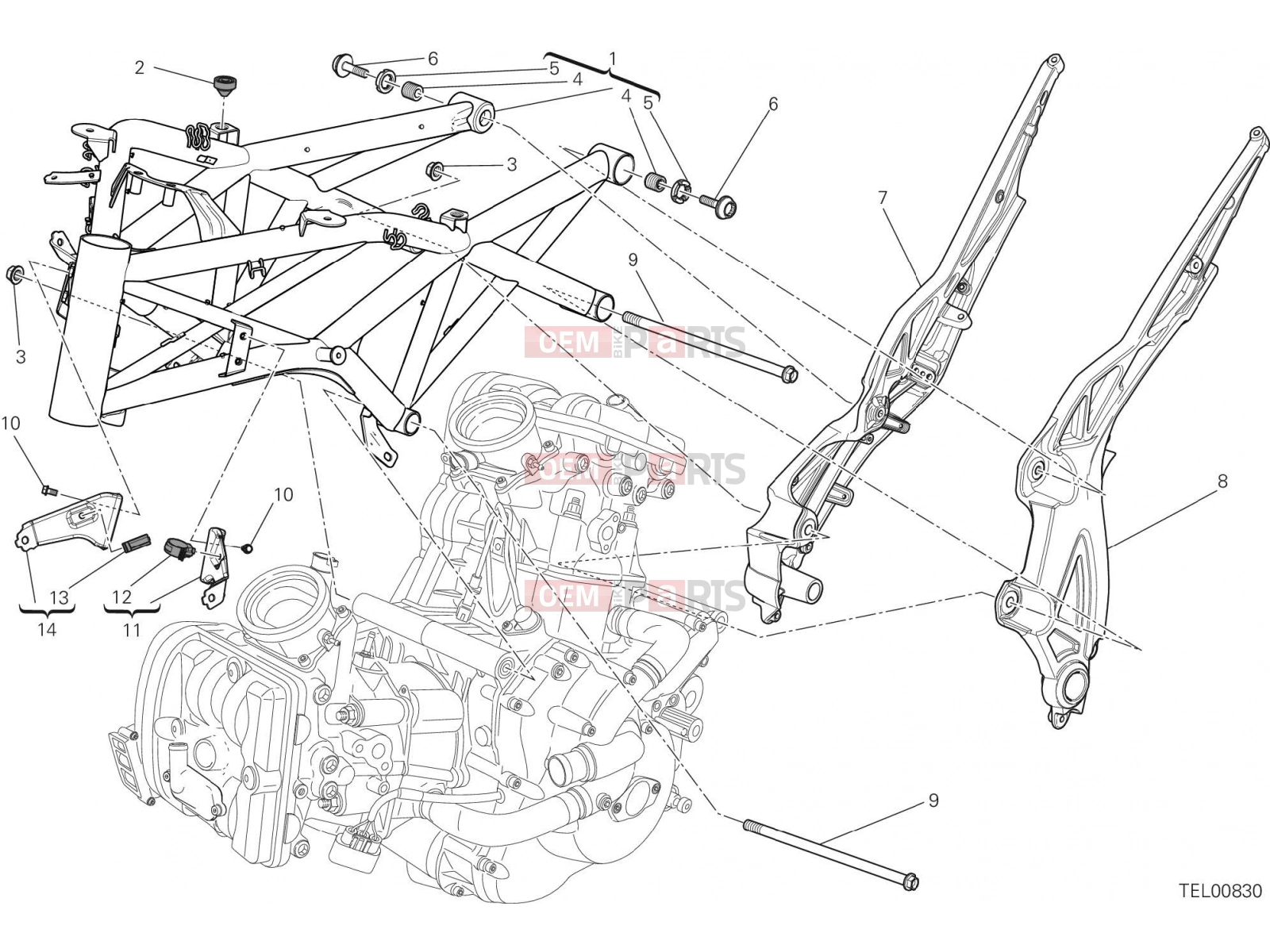 DUCATI 2018 Diavel FRAME [MOD:DVL]