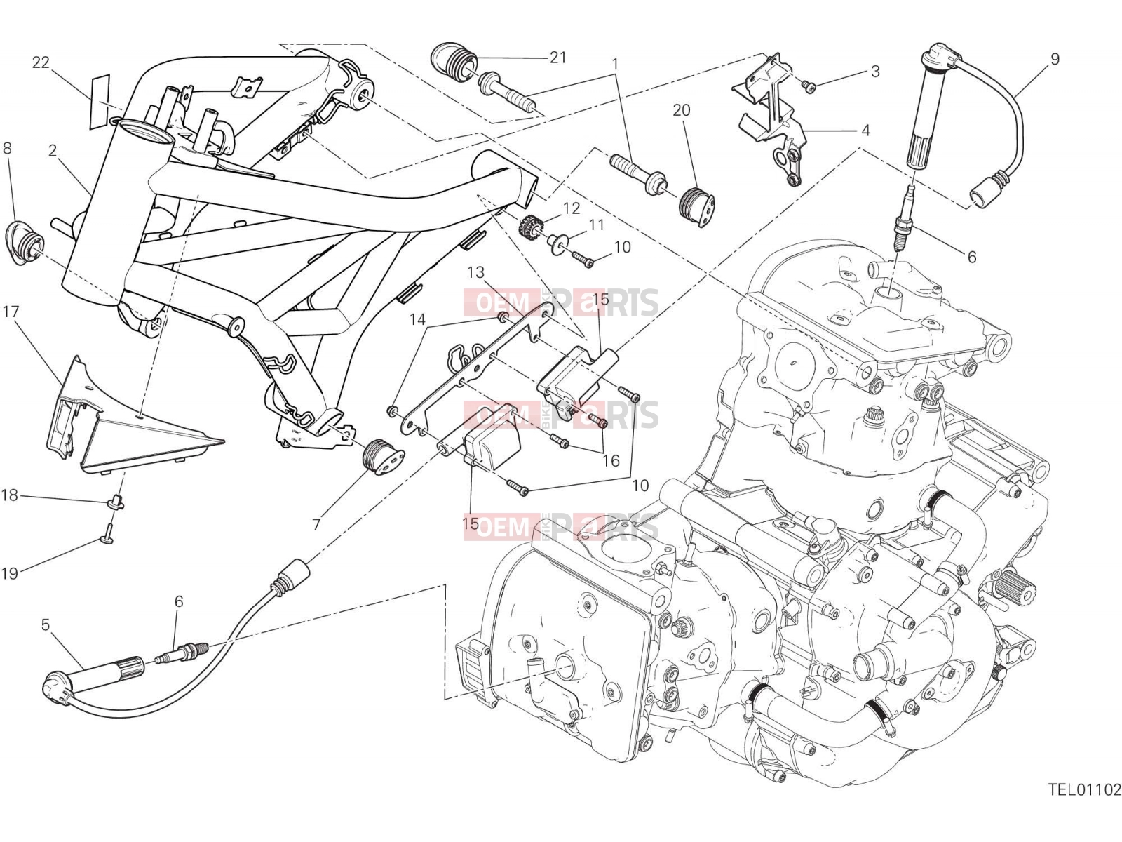DUCATI 2018 Monster 821 FRAME [MOD:M 821]