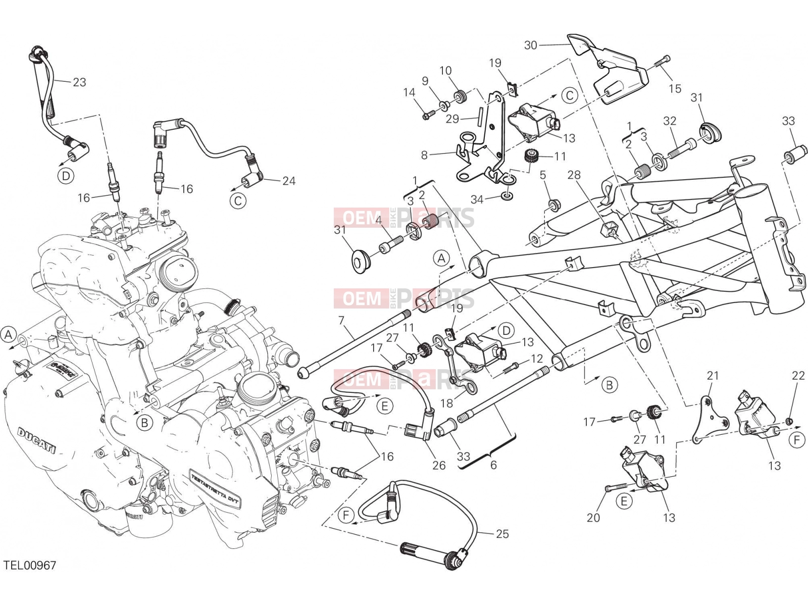 DUCATI 2018 Multistrada 1200 Enduro FRAME [MOD:MS1200E]