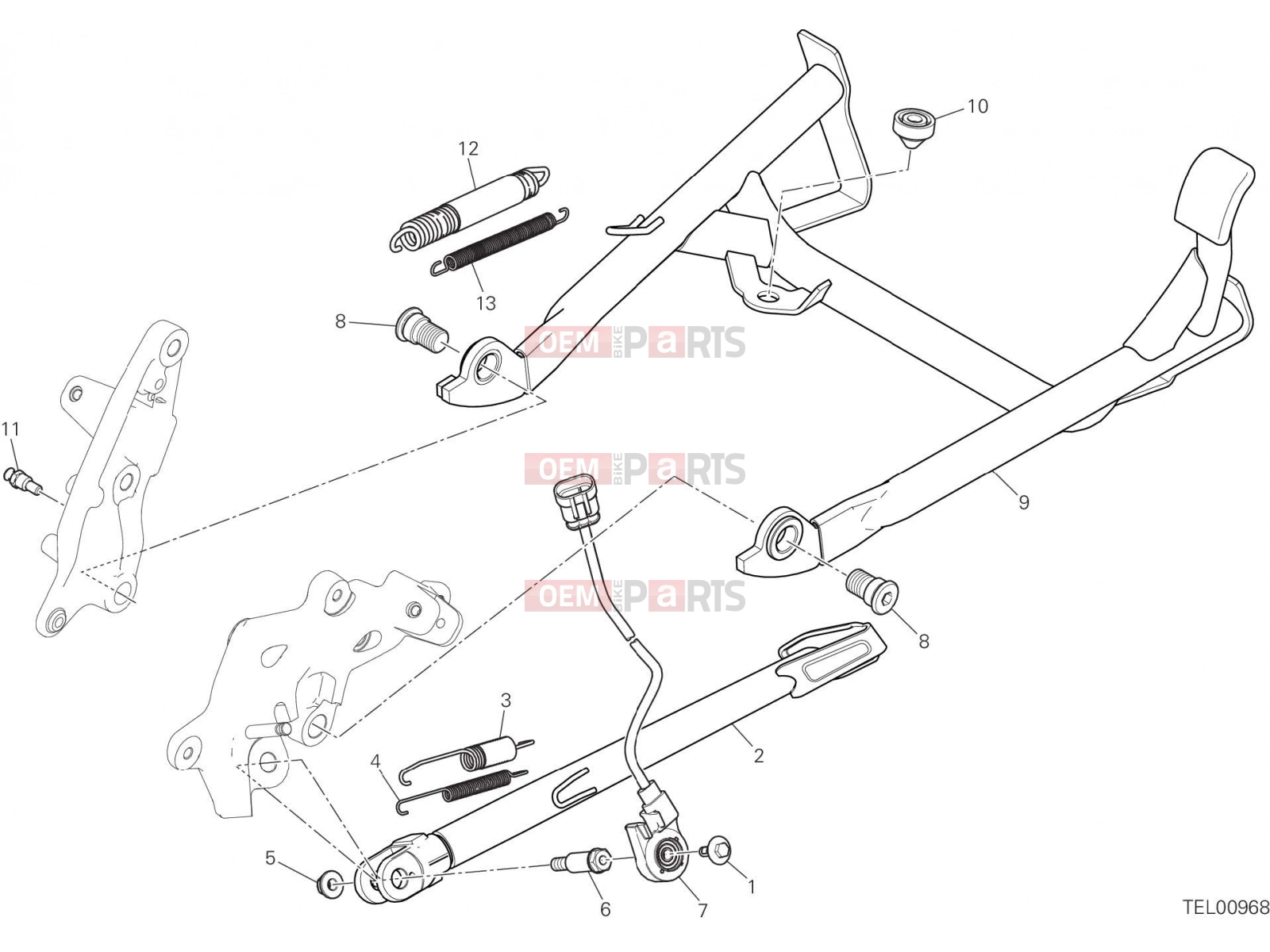 DUCATI 2018 Multistrada 1200 Enduro SIDE STAND [MOD:MS1200E]