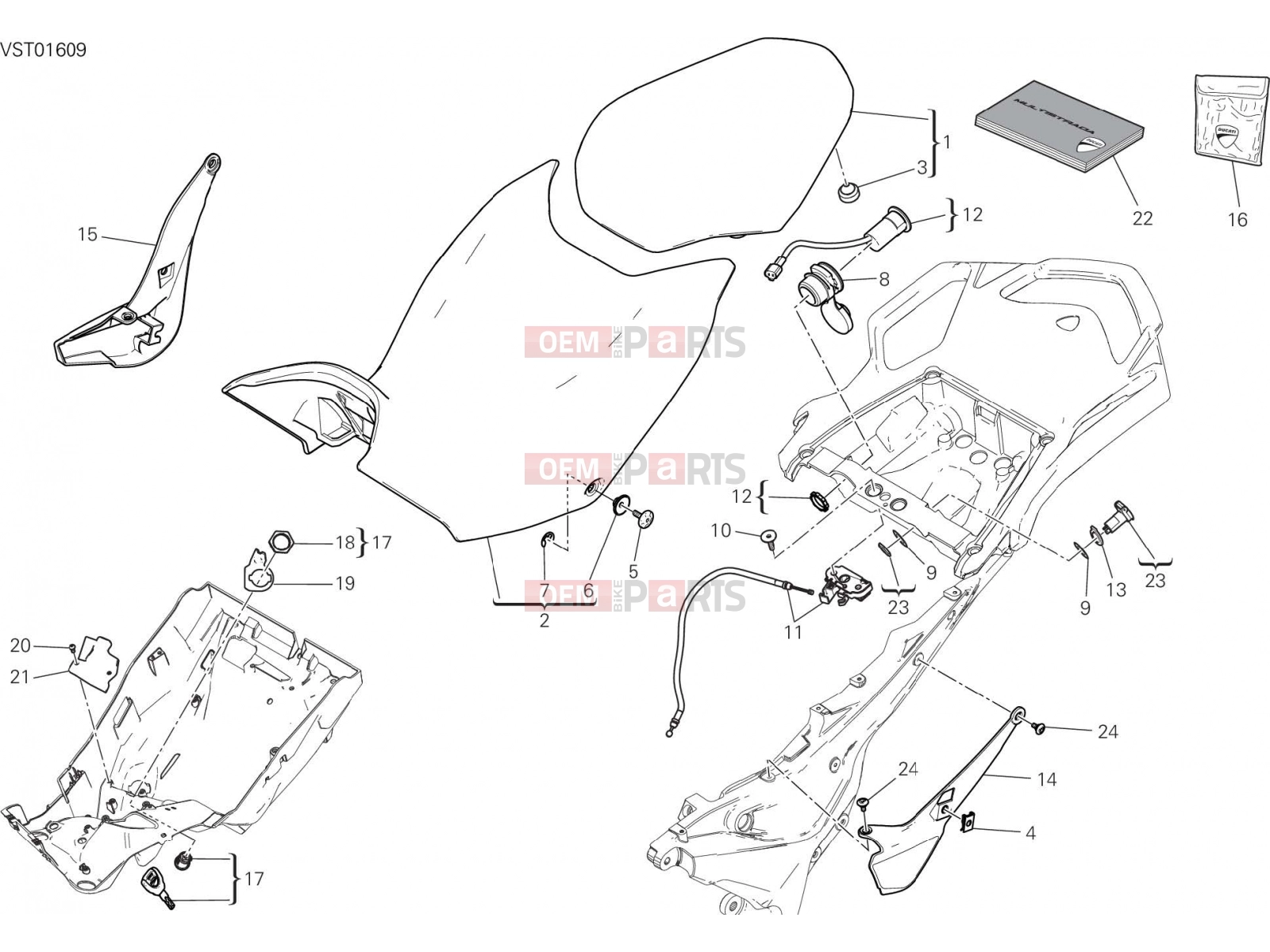 DUCATI 2018 Multistrada 950 SEAT [MOD:MS950]
