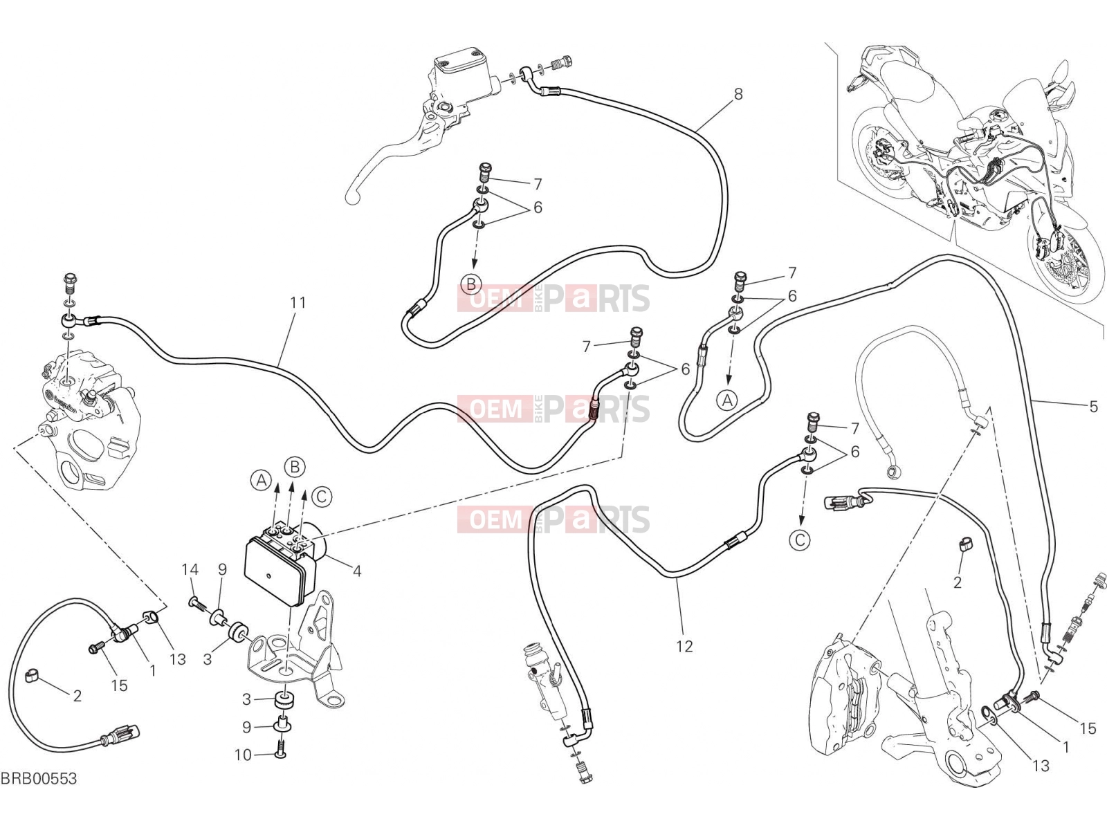 DUCATI 2018 Multistrada 950 BRAKING SYSTEM ABS [MOD:MS950]
