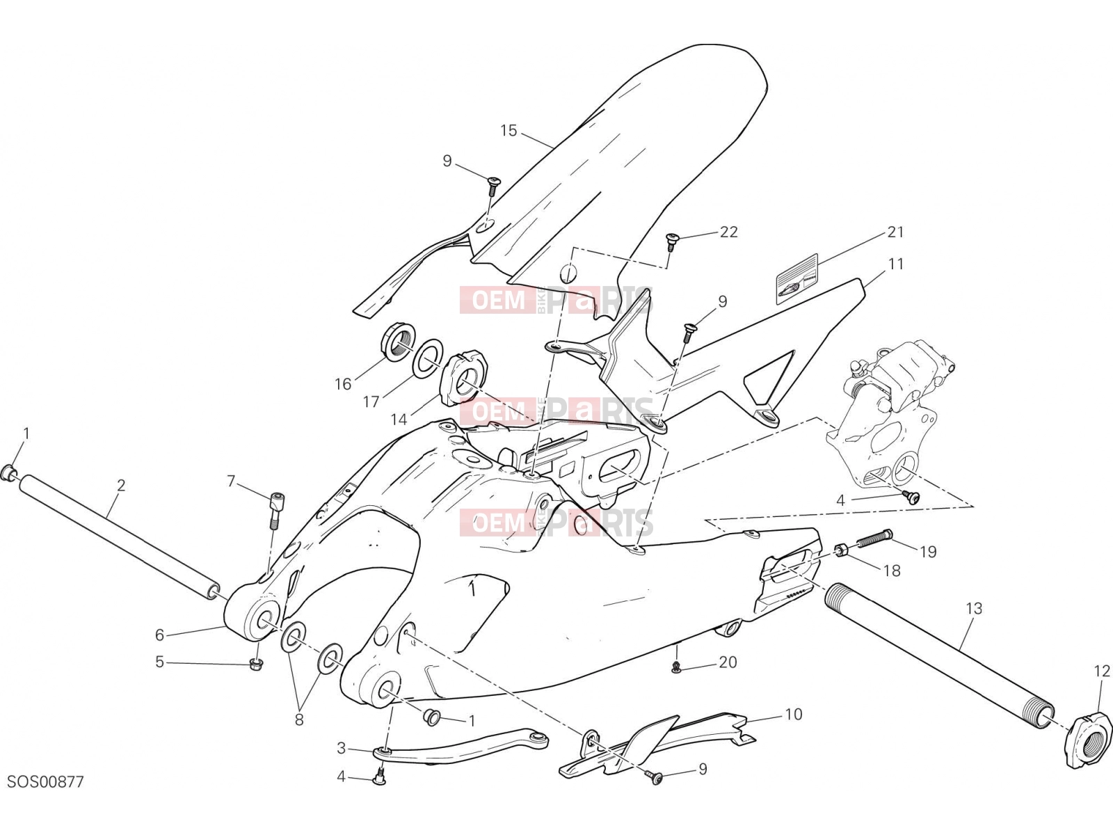DUCATI 2018 Multistrada 950 SWING ARM [MOD:MS950]