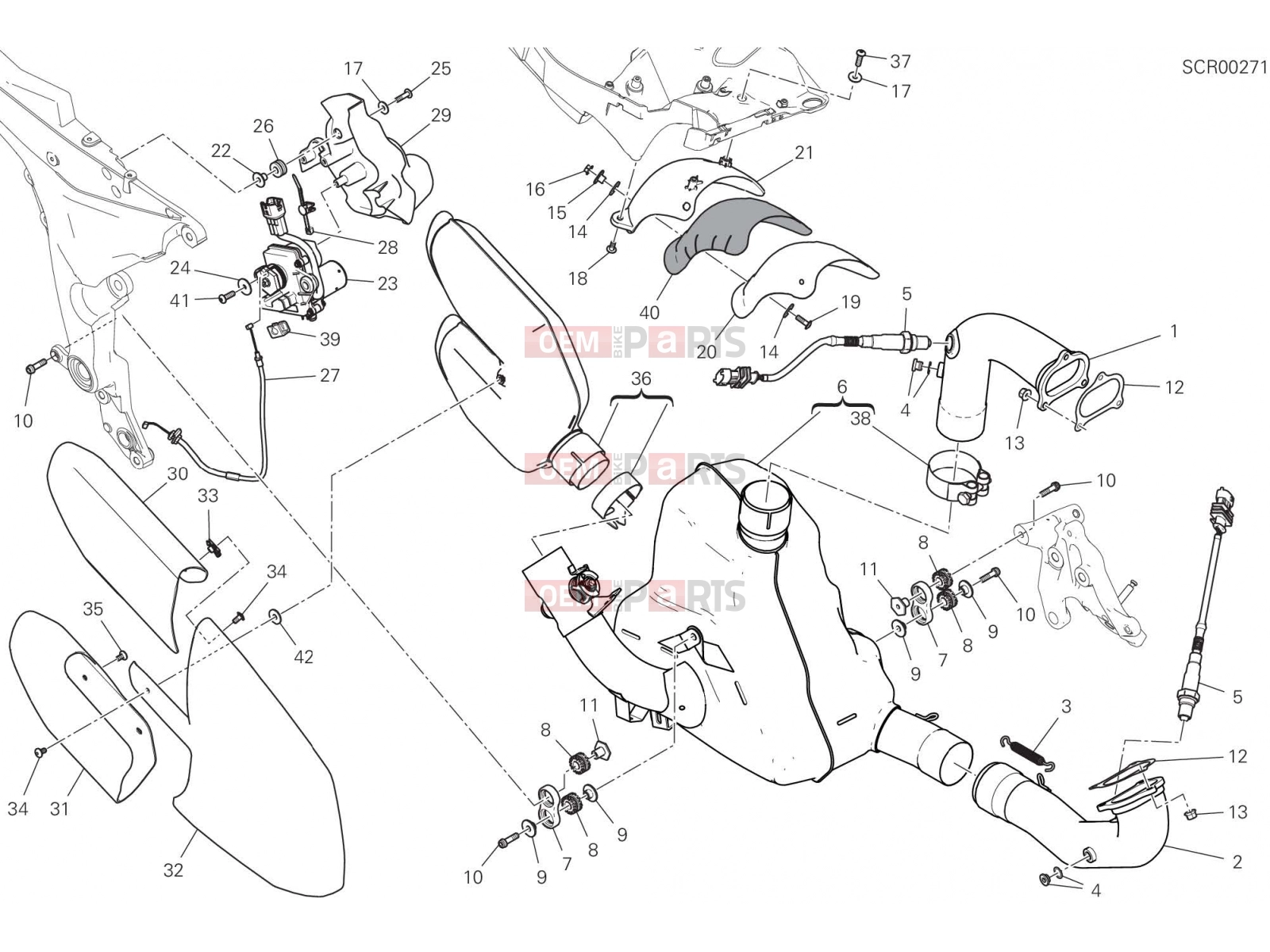 DUCATI 2018 Multistrada 1260 EXHAUST SYSTEM [MOD:MS1260]