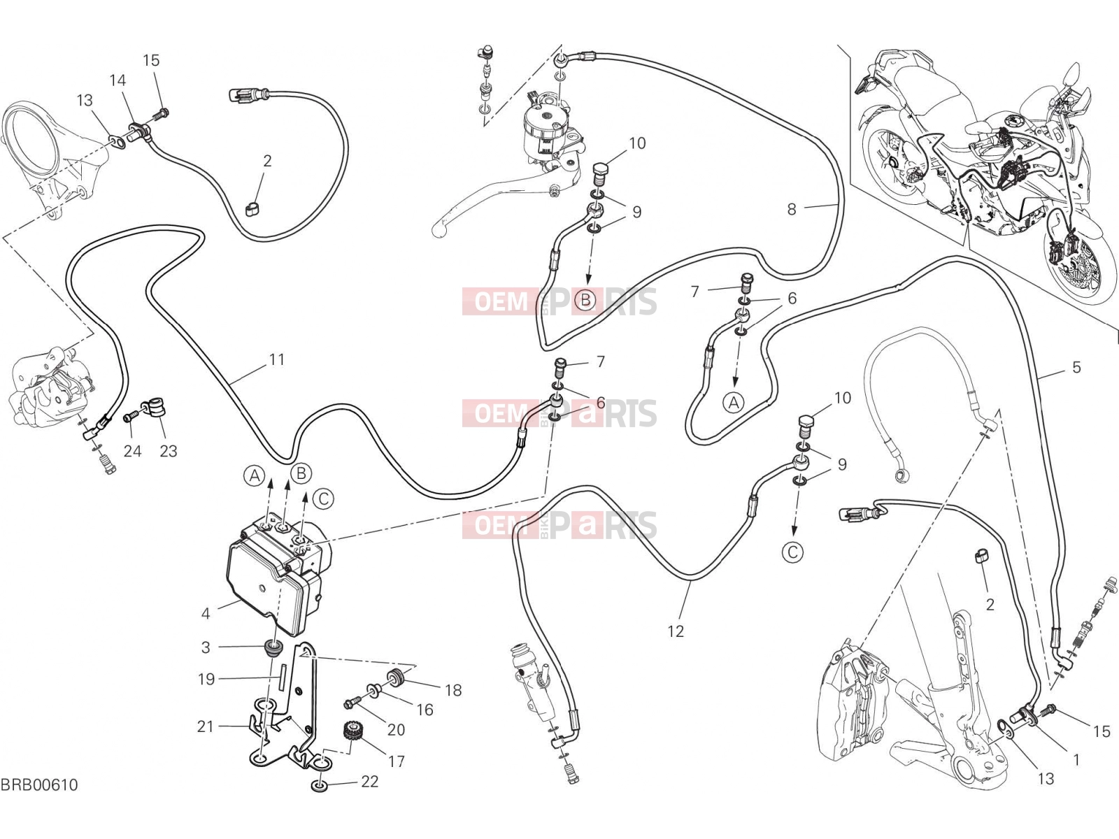 DUCATI 2018 Multistrada 1260 BRAKING SYSTEM ABS [MOD:MS1260]