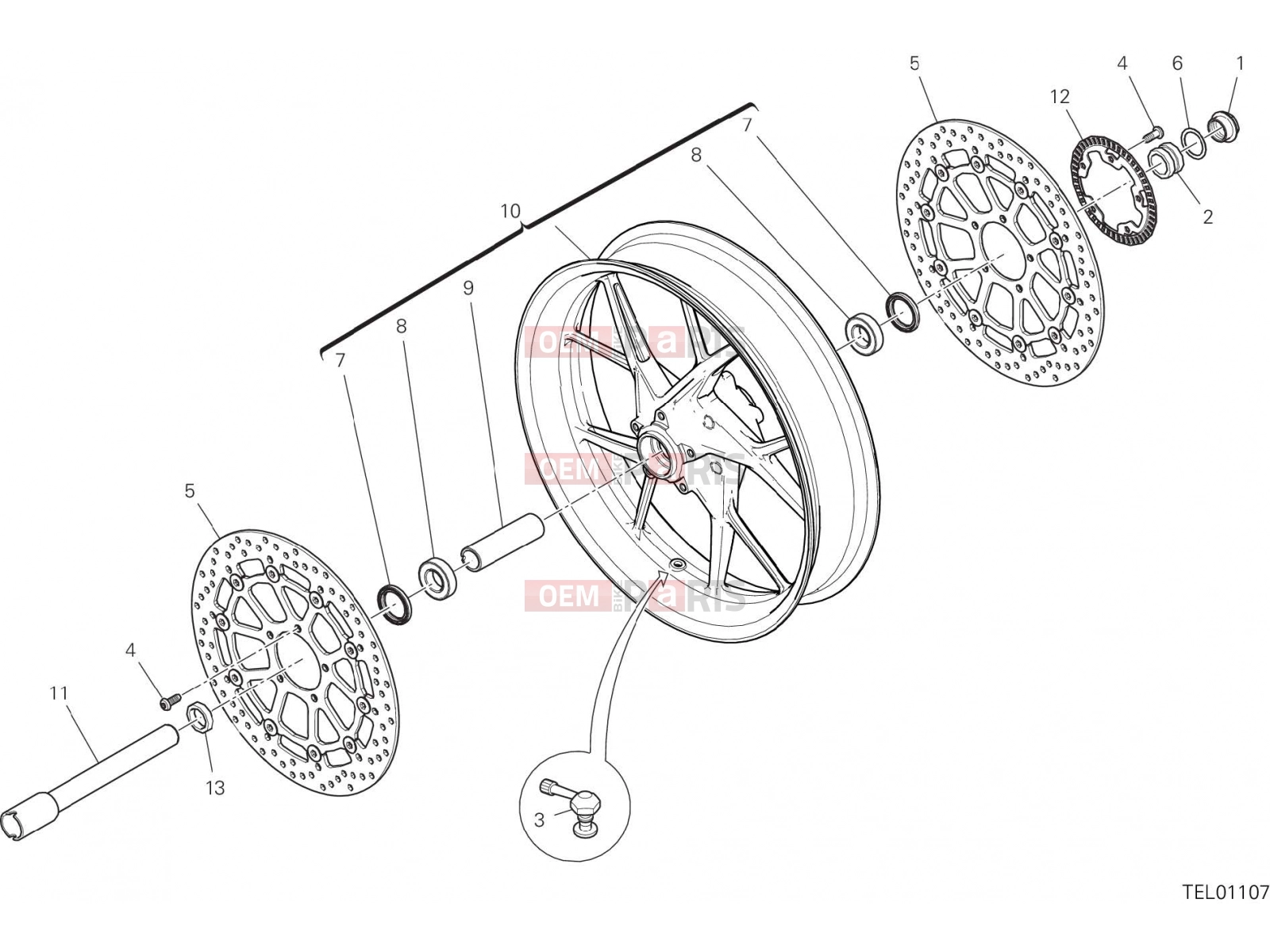 DUCATI 2018 Multistrada 1260 FRONT WHEEL [MOD:MS1260]