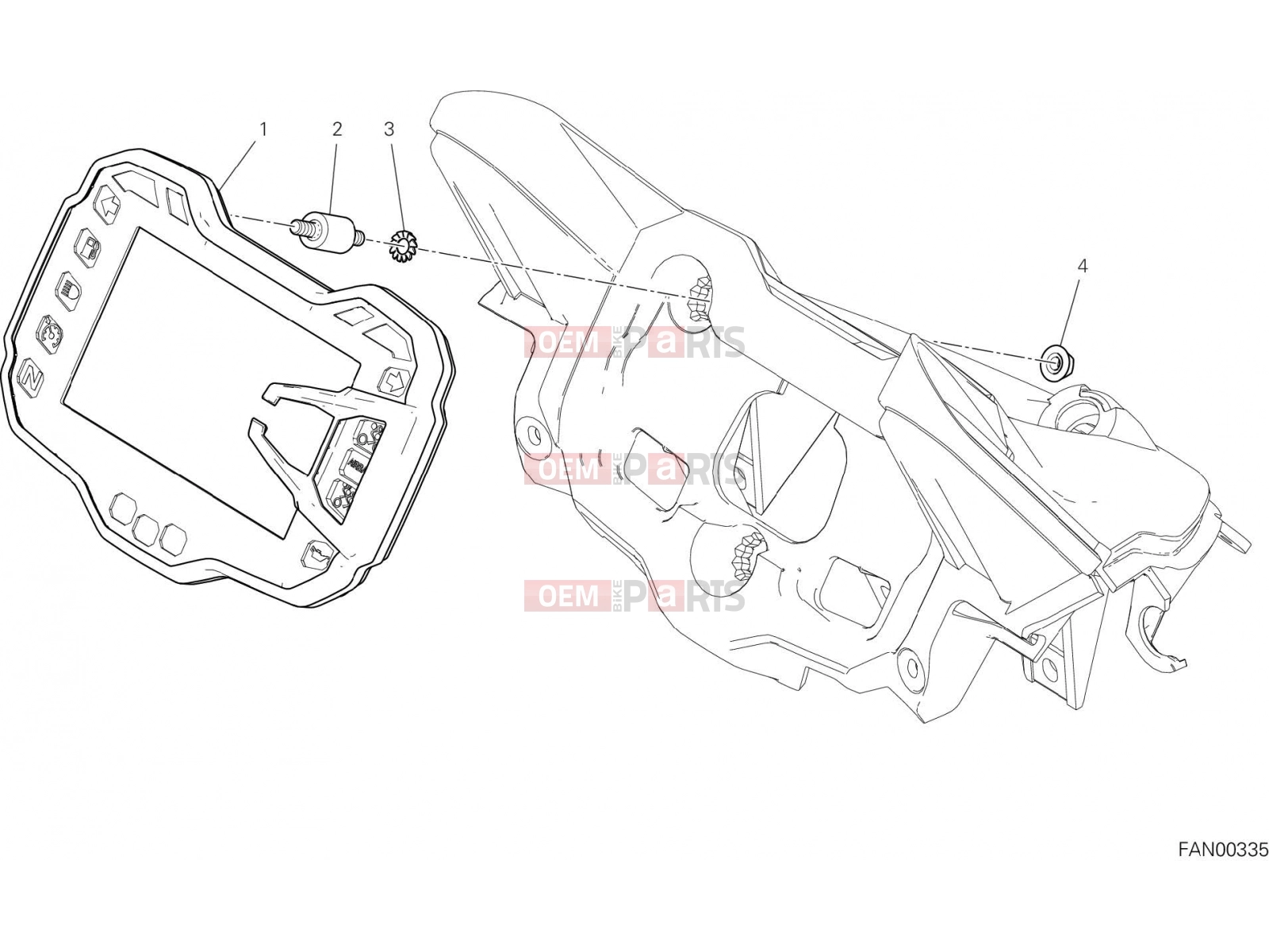 DUCATI 2018 Multistrada 1260 S INSTRUMENT PANEL [MOD:MS1260S]