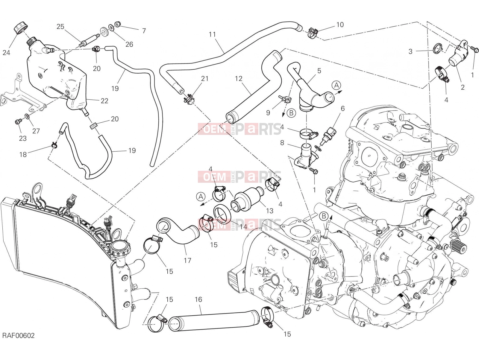 DUCATI 2018 SuperSport COOLING SYSTEM [MOD:SS 939]