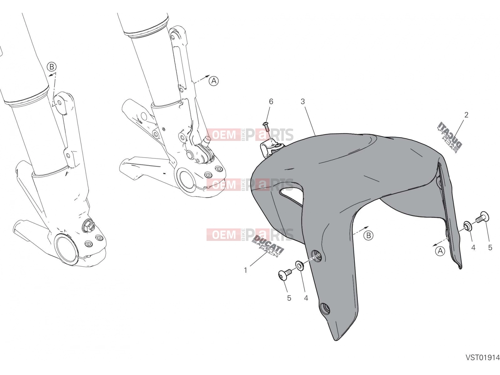 DUCATI 2019 Diavel FRONT MUDGUARD [MOD:DVL1260]