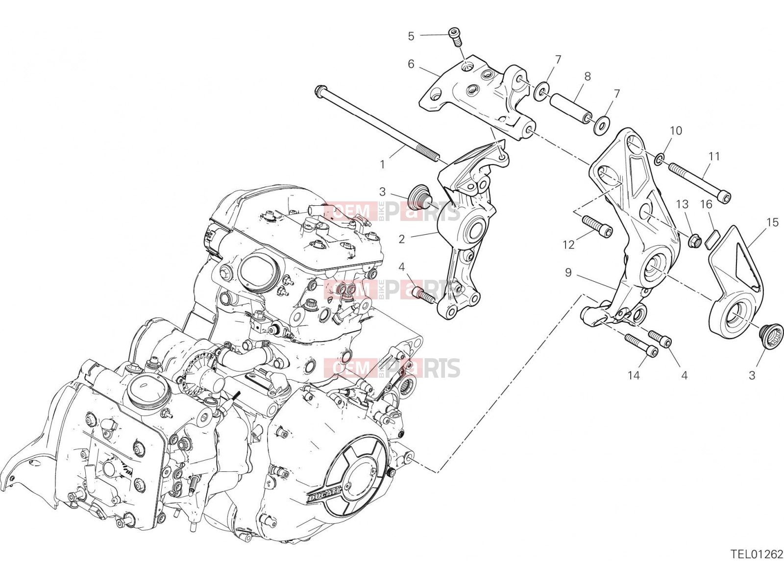 DUCATI 2019 Diavel FRAME PLATE UNIT [MOD:DVL1260]