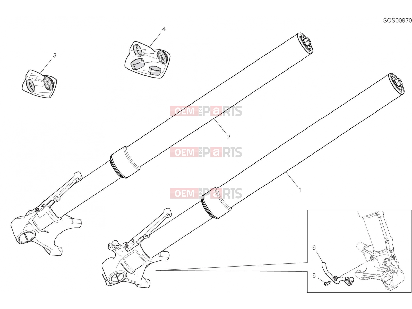 DUCATI 2019 Hypermotard 950 SP FRONT FORK [MOD:HYM950SP]