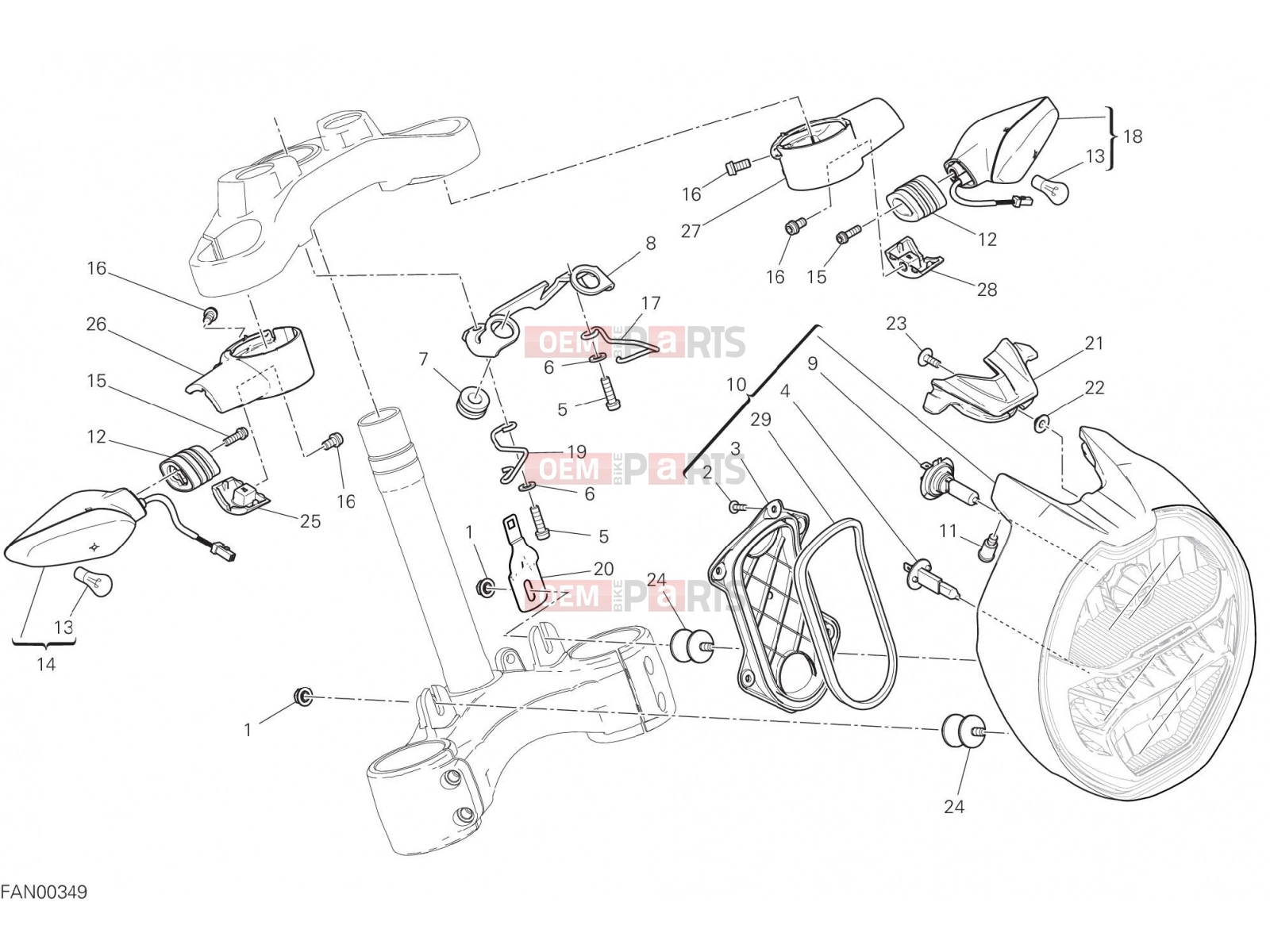 DUCATI 2019 Monster 797+ HEADLIGHT [MOD:M 797]