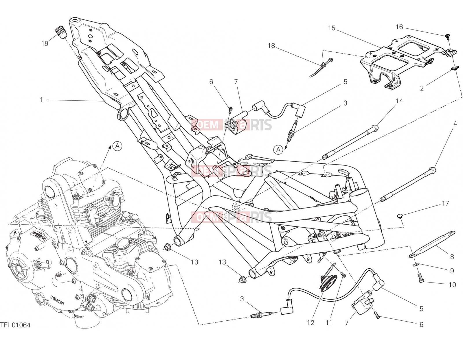DUCATI 2019 Monster 797+ FRAME [MOD:M 797]