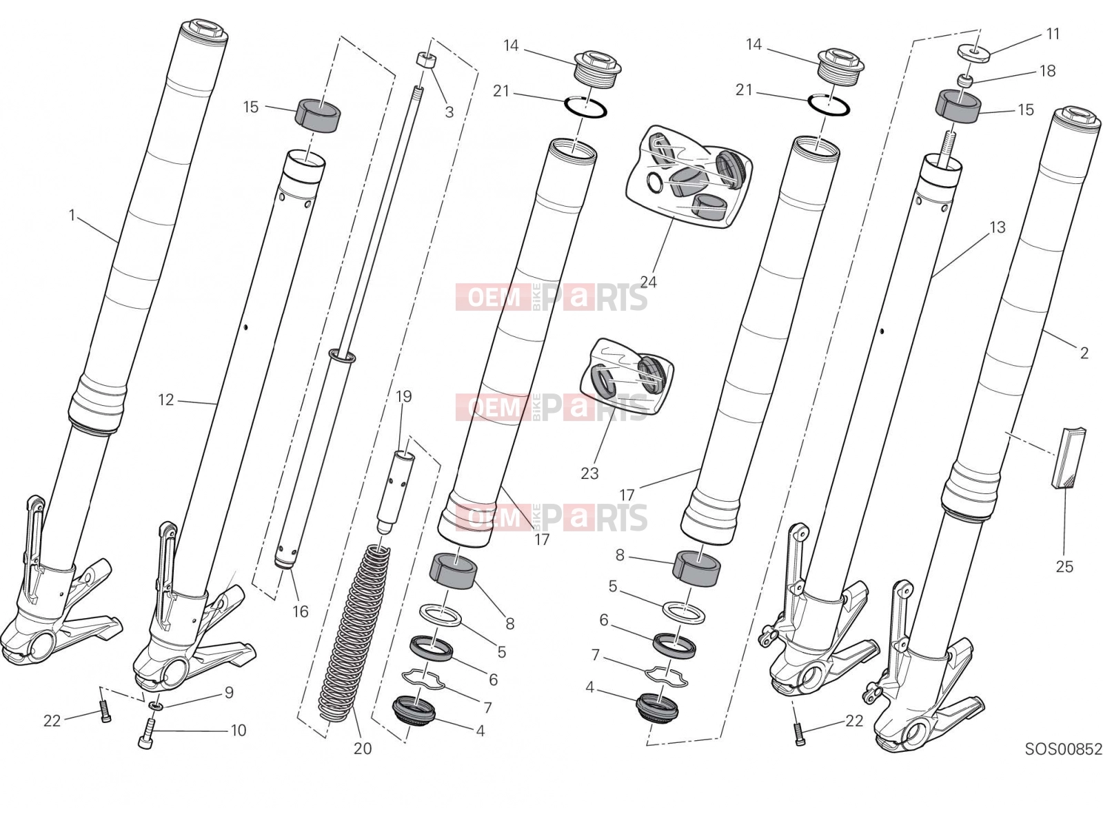 DUCATI 2019 Monster 797+ FRONT FORK [MOD:M 797]