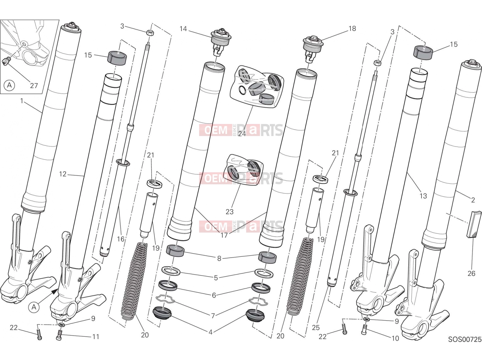DUCATI 2019 Monster 1200 FRONT FORK [MOD:M 1200]