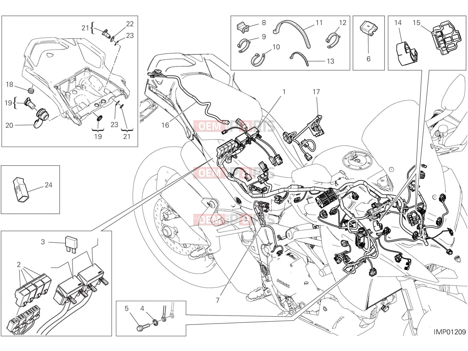 DUCATI 2019 Multistrada 950  WIRING HARNESS [MOD:MS950]