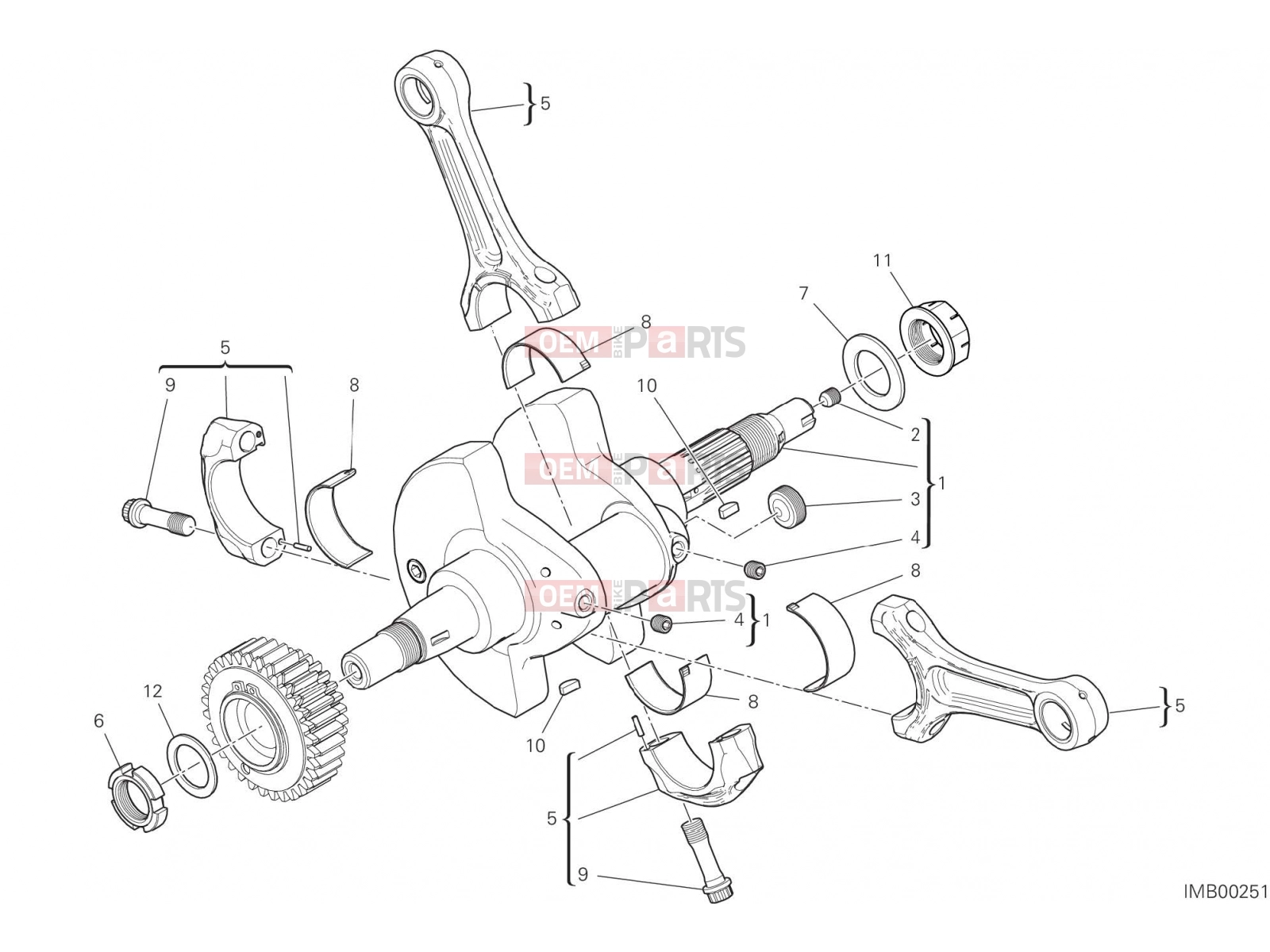 DUCATI 2019 Multistrada 950  CONNECTING RODS [MOD:MS950]