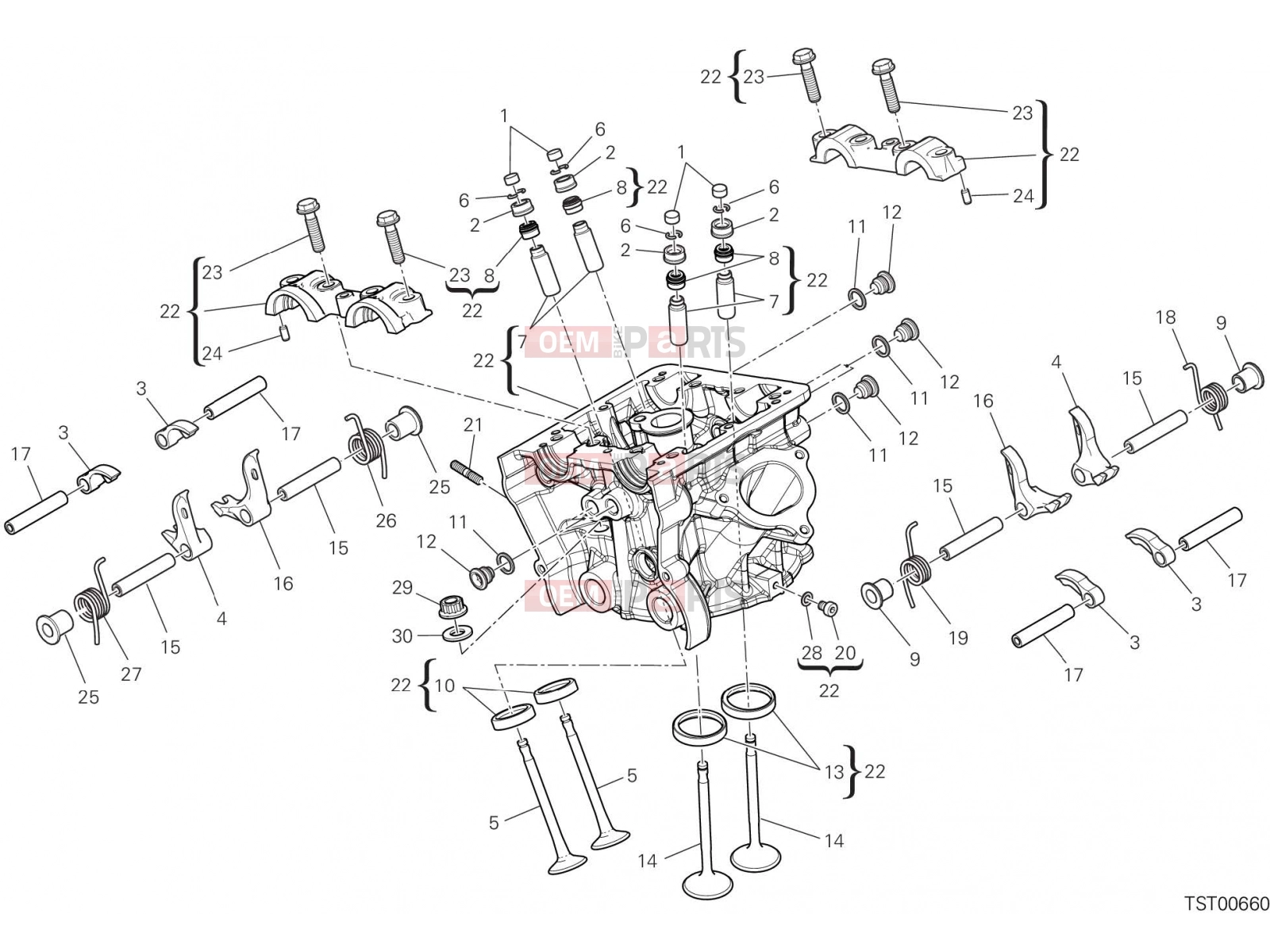 DUCATI 2019 Multistrada 950  VERTICAL CYLINDER HEAD [MOD:MS950]