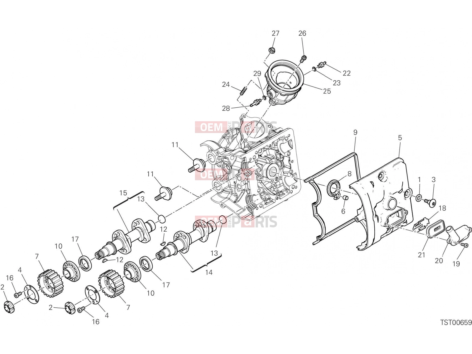 DUCATI 2019 Multistrada 950  HORIZONTAL HEAD – TIMING SYSTEM [MOD:MS950]