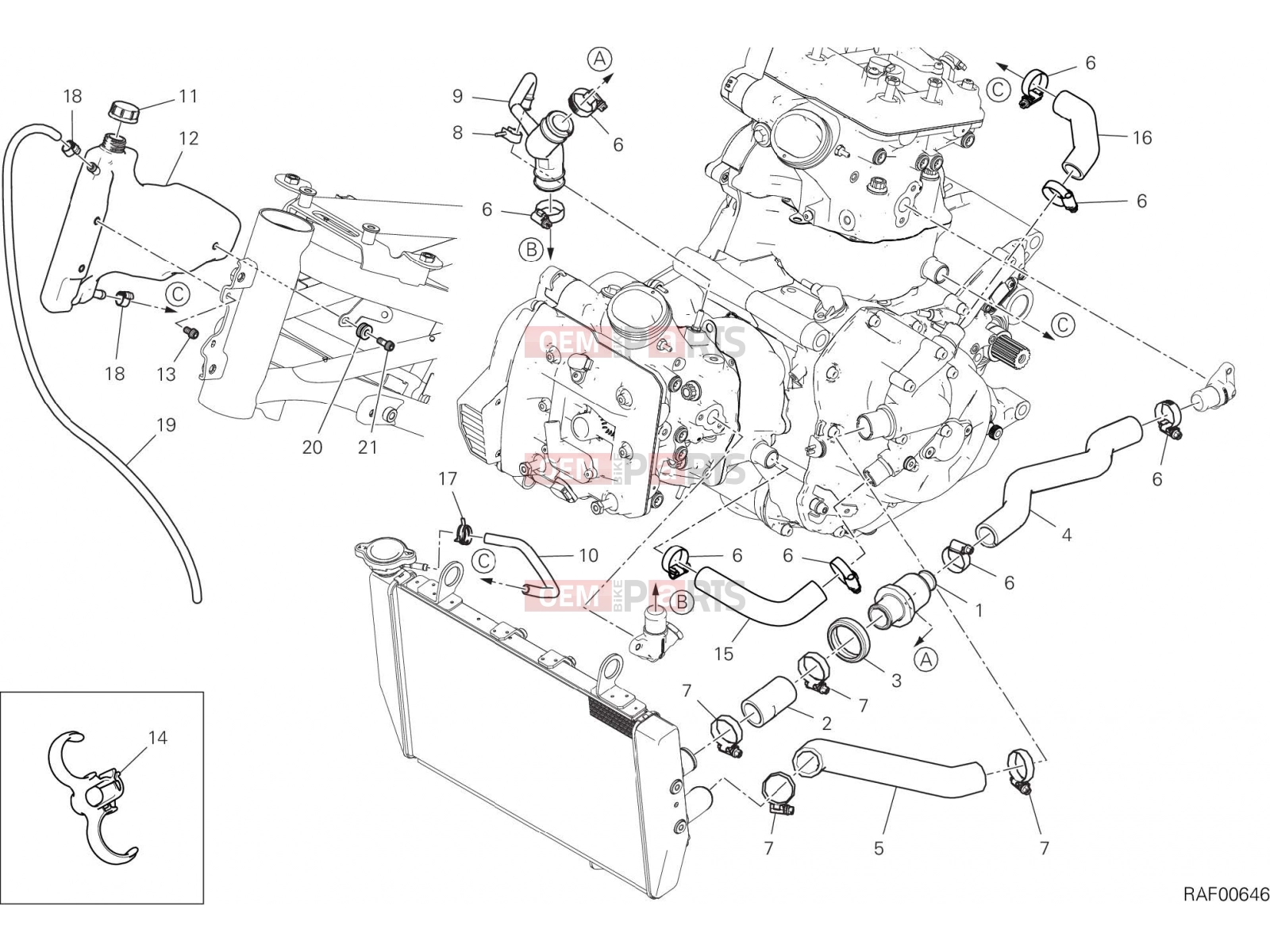 DUCATI 2019 Multistrada 1260 COOLING CIRCUIT [MOD:MS1260]