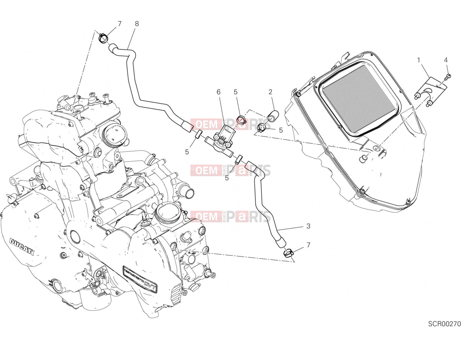 DUCATI 2019 Multistrada 1260 SECONDARY AIR SYSTEM [MOD:MS1260]