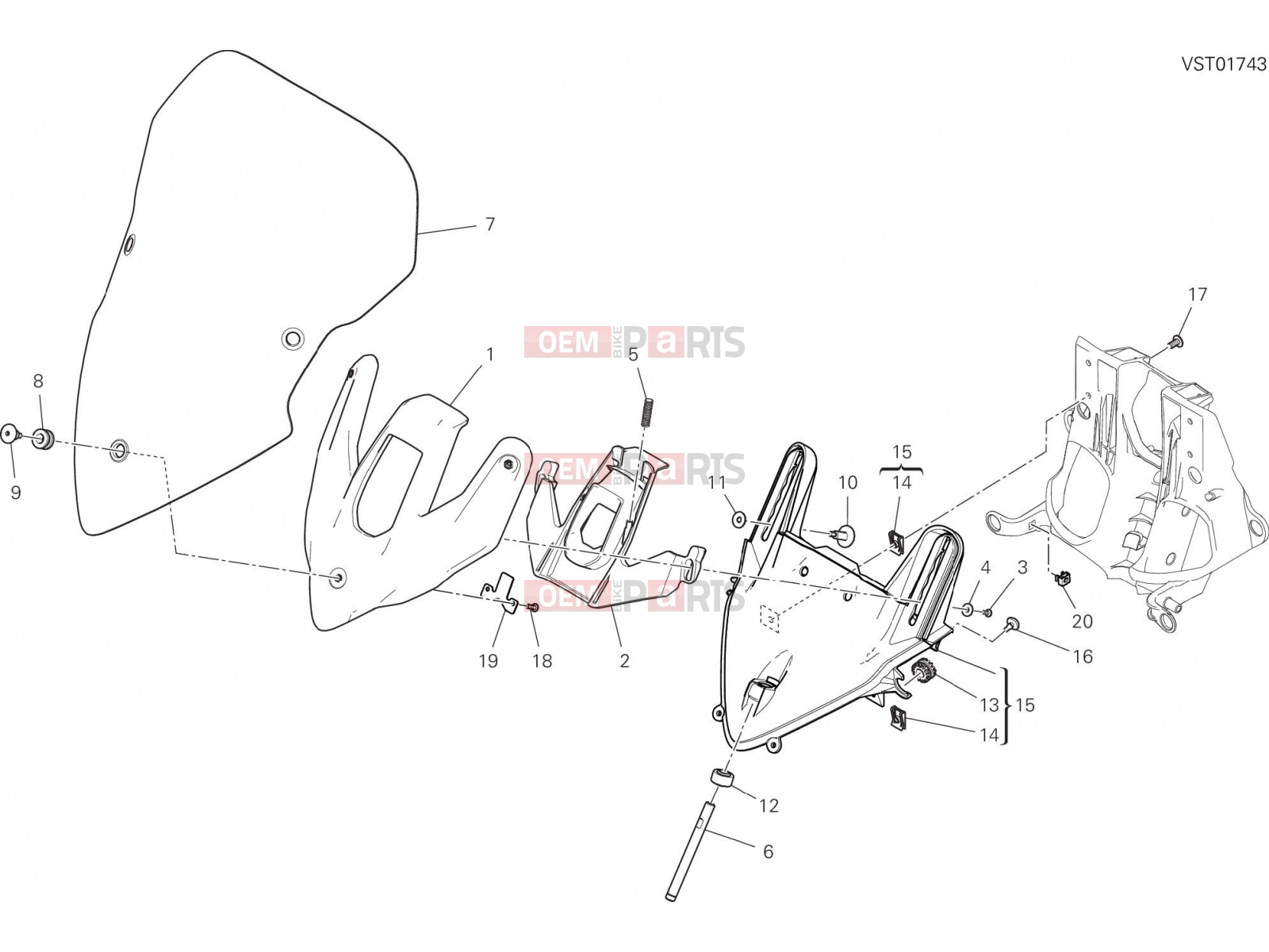 DUCATI 2019 Multistrada 1260 Enduro WINDSHIELD [MOD:MS1260E]