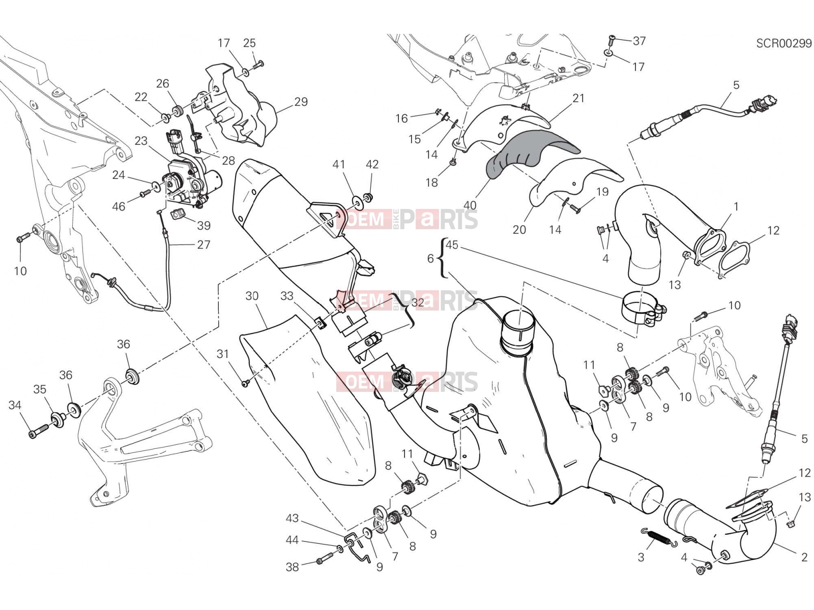 DUCATI 2019 Multistrada 950 S EXHAUST SYSTEM [MOD:MS950S]