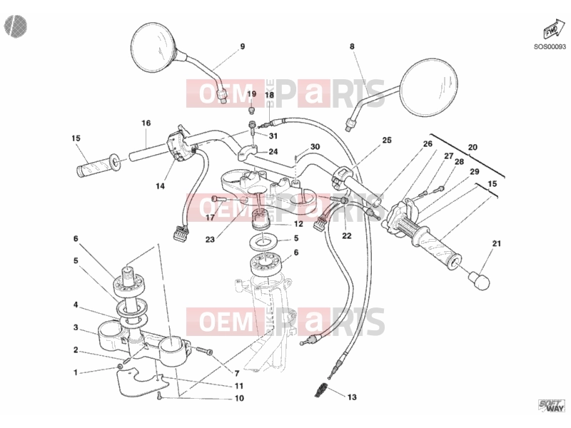 DUCATI 2005 Monster 620 HANDLEBAR » HANDLE BAR