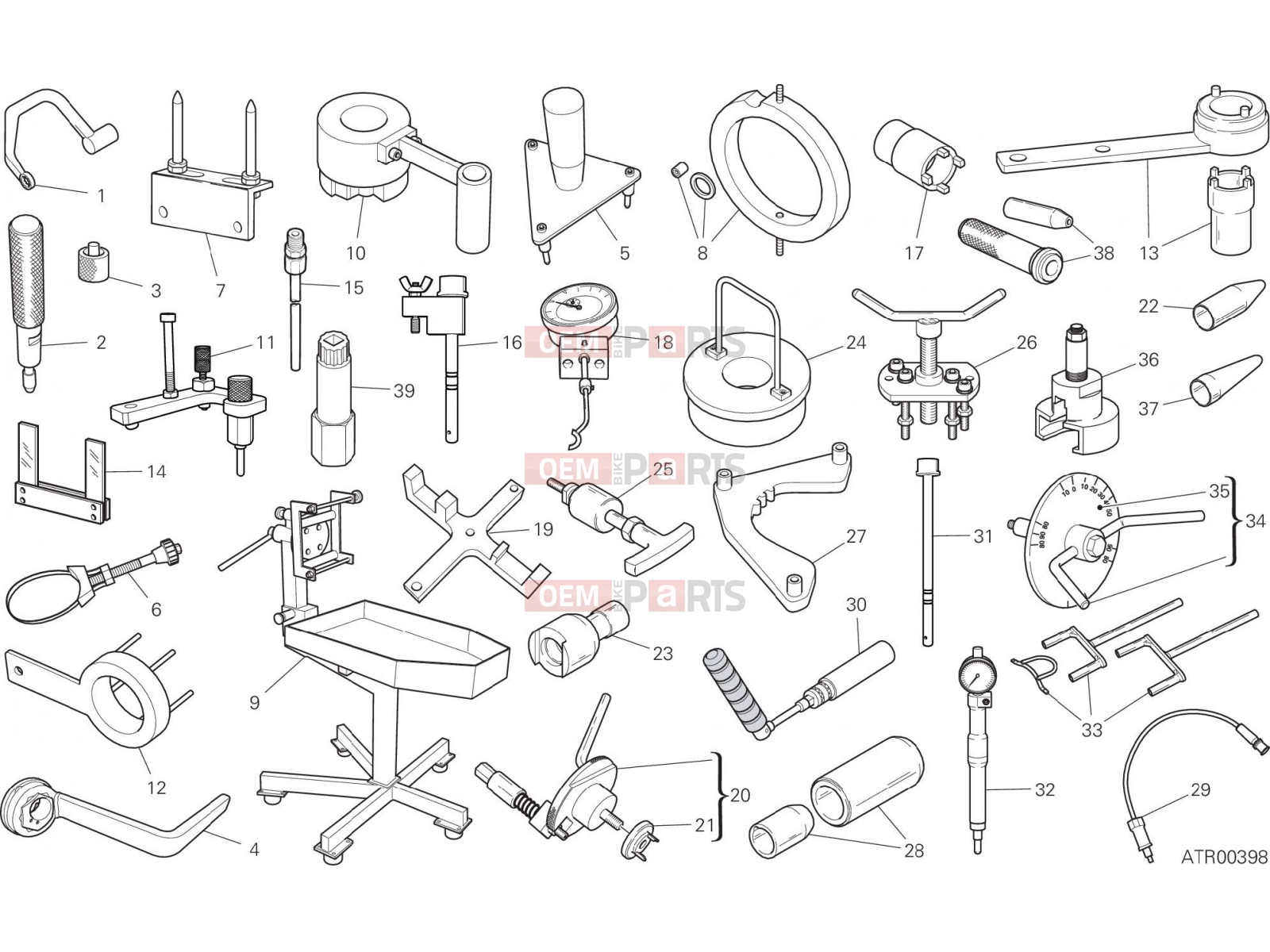 DUCATI 2020 Diavel S WORKSHOP SERVICE TOOLS (ENGINE) [MOD:DVL1260S]