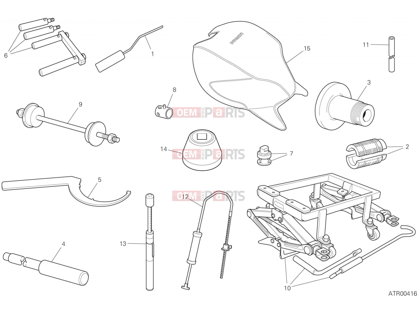 DUCATI 2020 XDiavel WORKSHOP SERVICE TOOLS, FRAME [MOD:XDIAVEL]