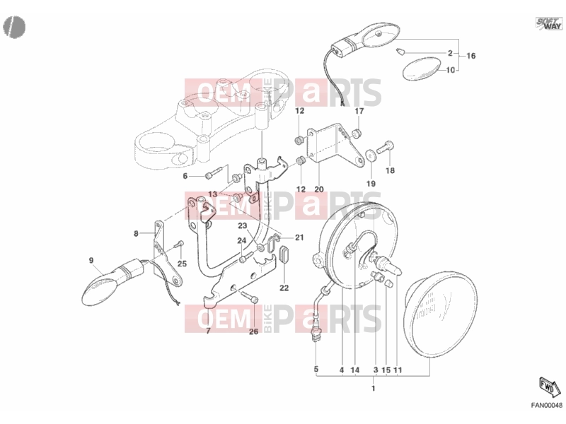 DUCATI 2005 Monster 620 HEADLIGHT » LIGHTING SYSTEM