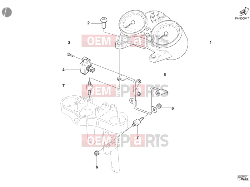 DUCATI 2005 Monster 620 Dark METER » HANDLE BAR