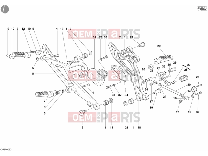 DUCATI 2005 Monster 620 Dark FOOTREST » FRAME