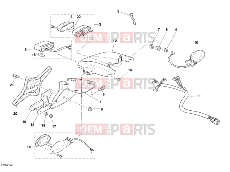 DUCATI 2005 Monster 620 Dark TAILLIGHT » LIGHTING SYSTEM