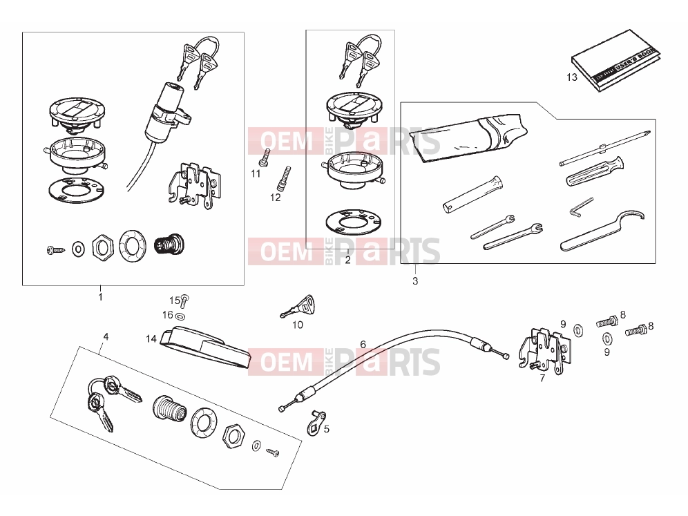 derbi Terra 125 Tables » Locks