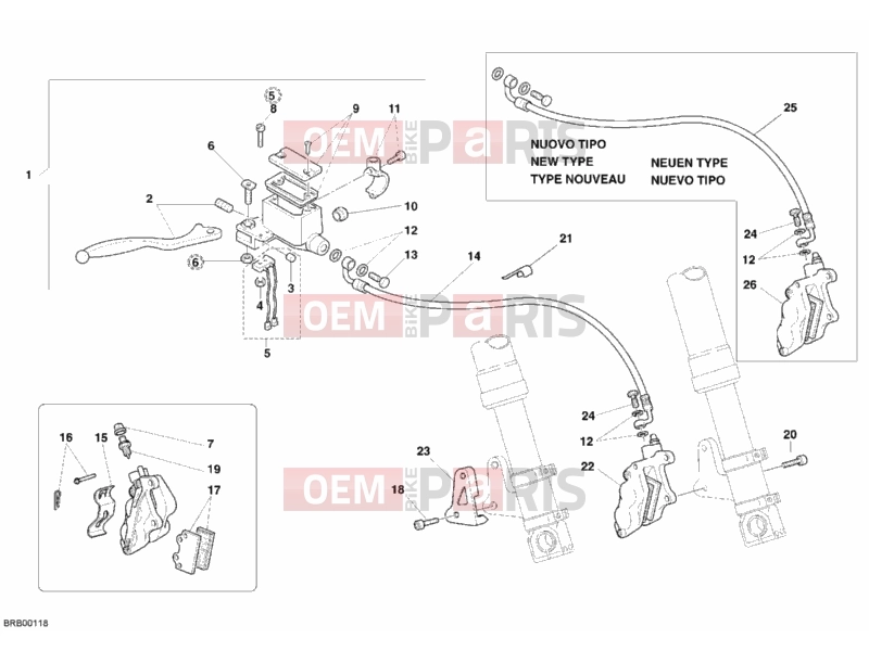 DUCATI 2005 Monster 620 Dark Single Disc FRONT BRAKE SYSTEM » BRAKING SYSTEM