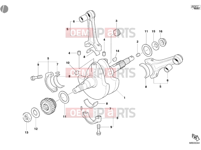 DUCATI 2005 Monster 620 Dark Single Disc CRANKSHAFT » ENGINE CASE