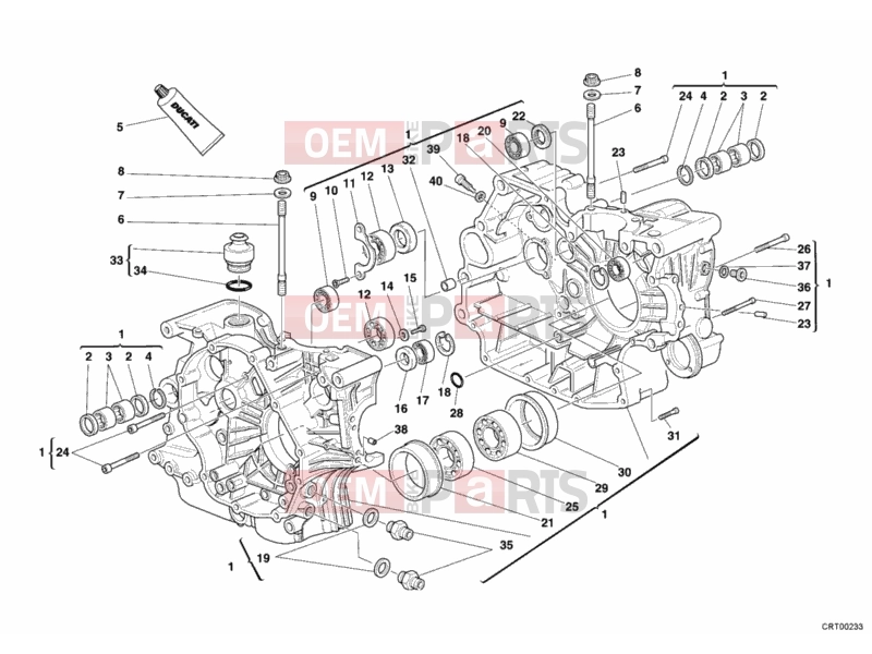 DUCATI 2005 Monster S2R 800 DARK CRANKCASE » ENGINE CASE